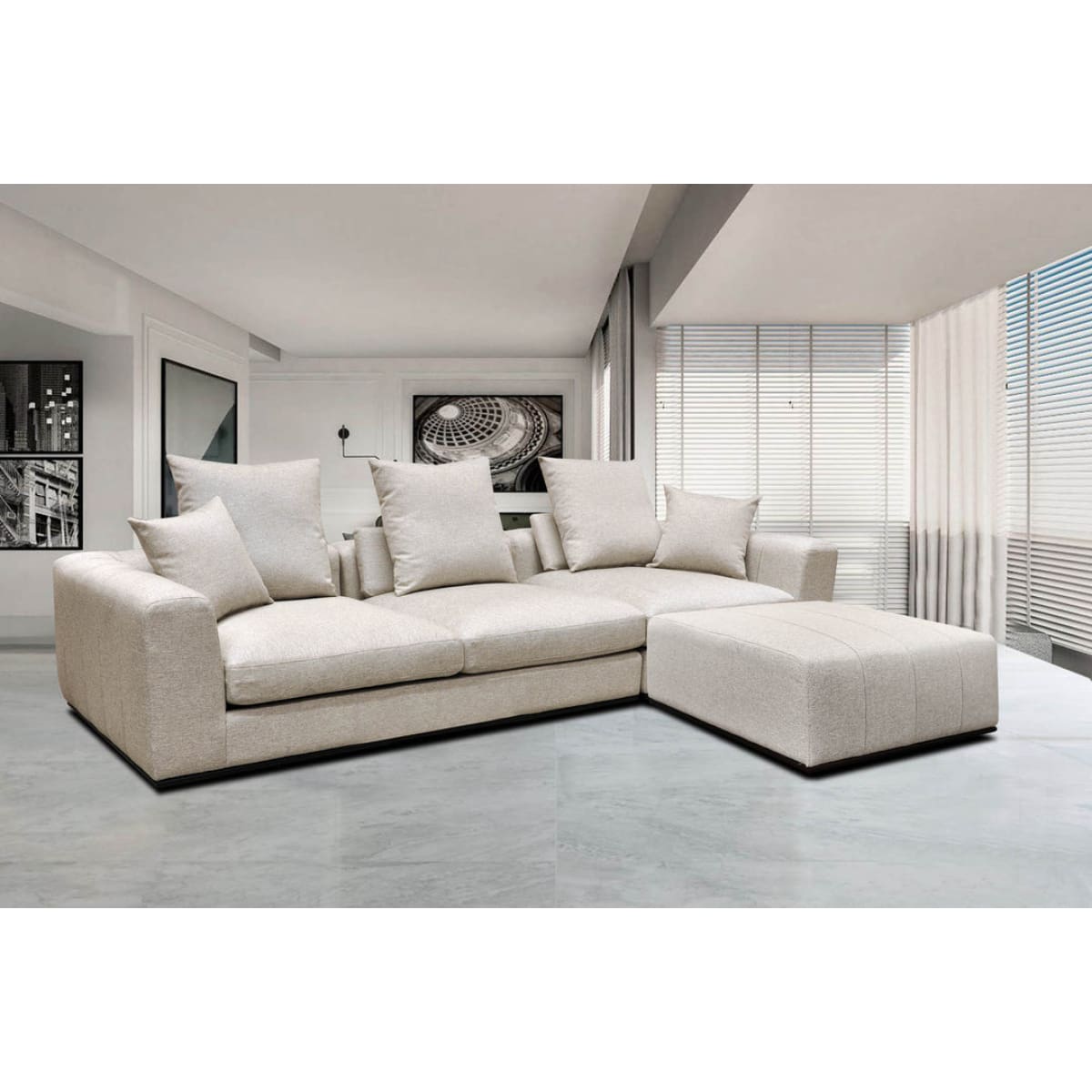 Sullivan Left Sectional - Alba Stone - lh-import-sectionals