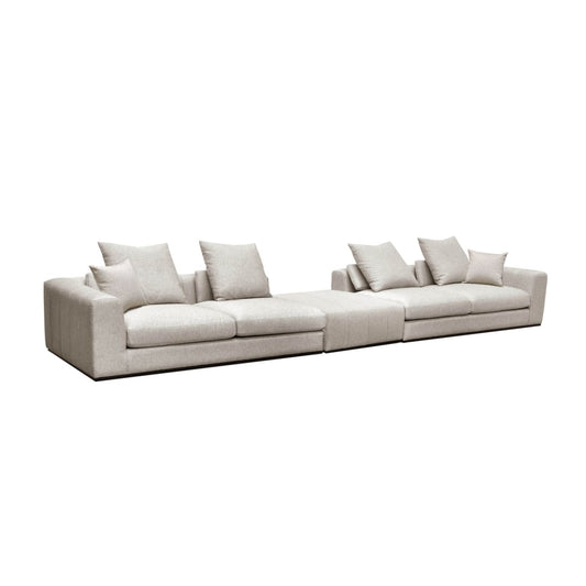 Sullivan Sofa Style With Ottoman - Alba Stone - lh-import-sectionals