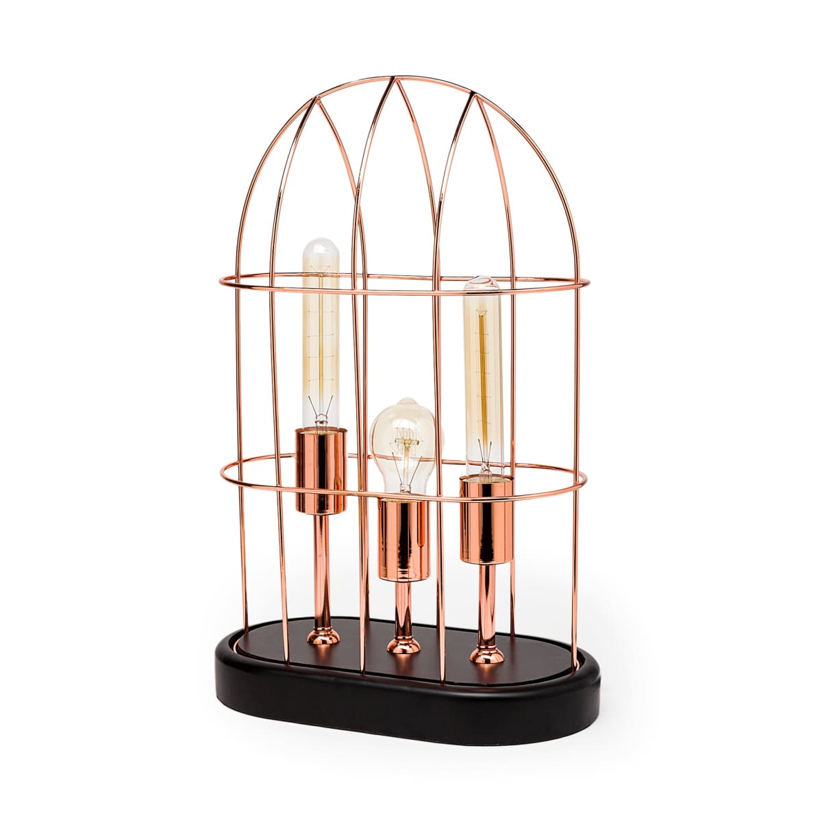 Sutton Table Lamp Rose-Gold Metal - table-lamps