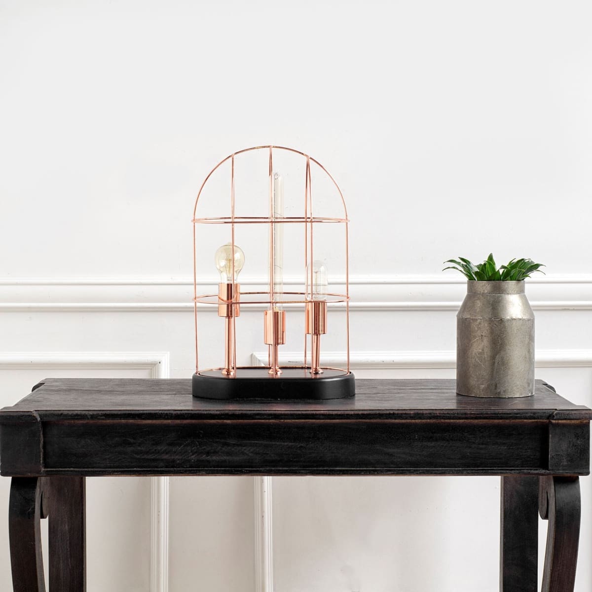 Sutton Table Lamp Rose-Gold Metal - table-lamps