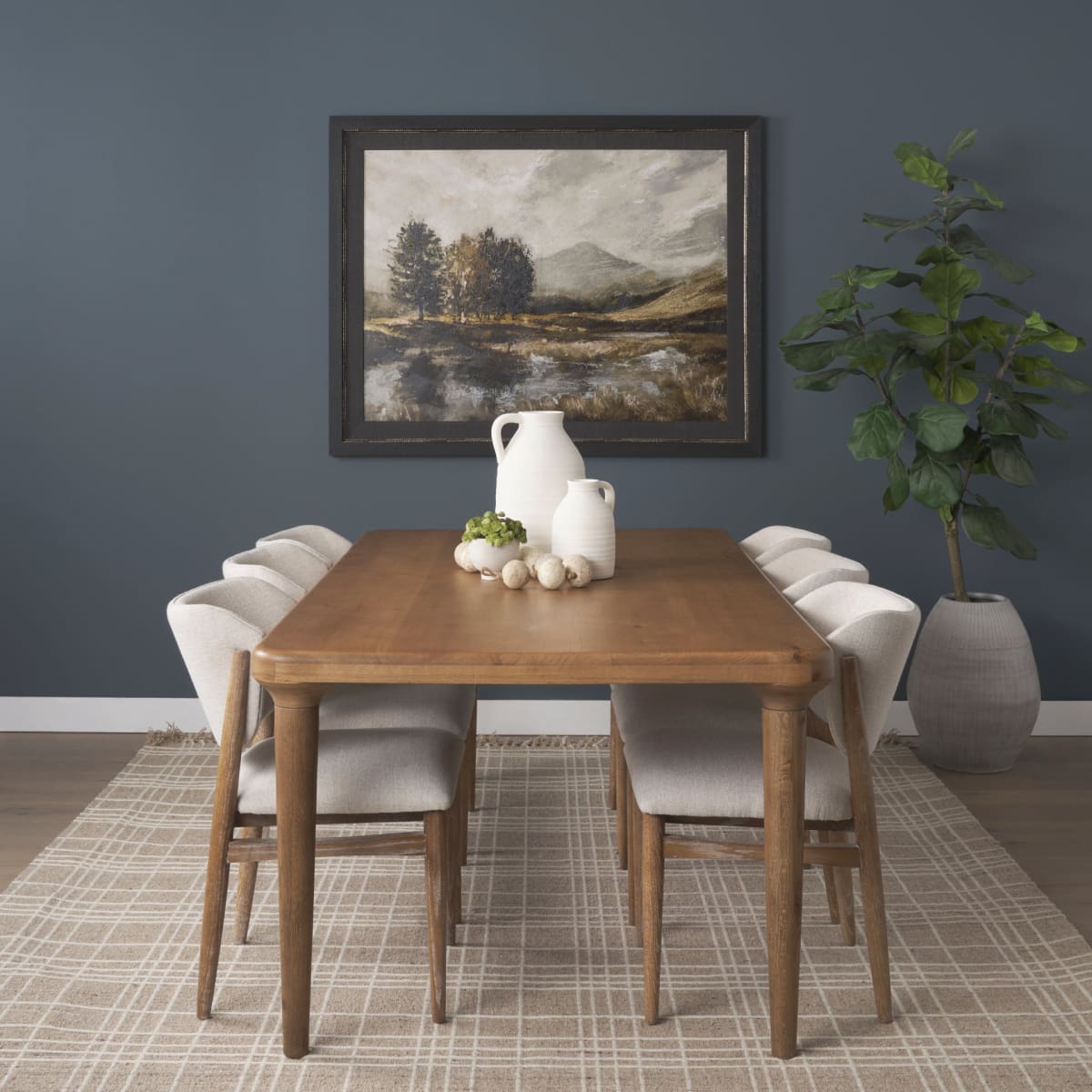 Suvan Dining Table Light Brown Wood | 84’’ - dining-table