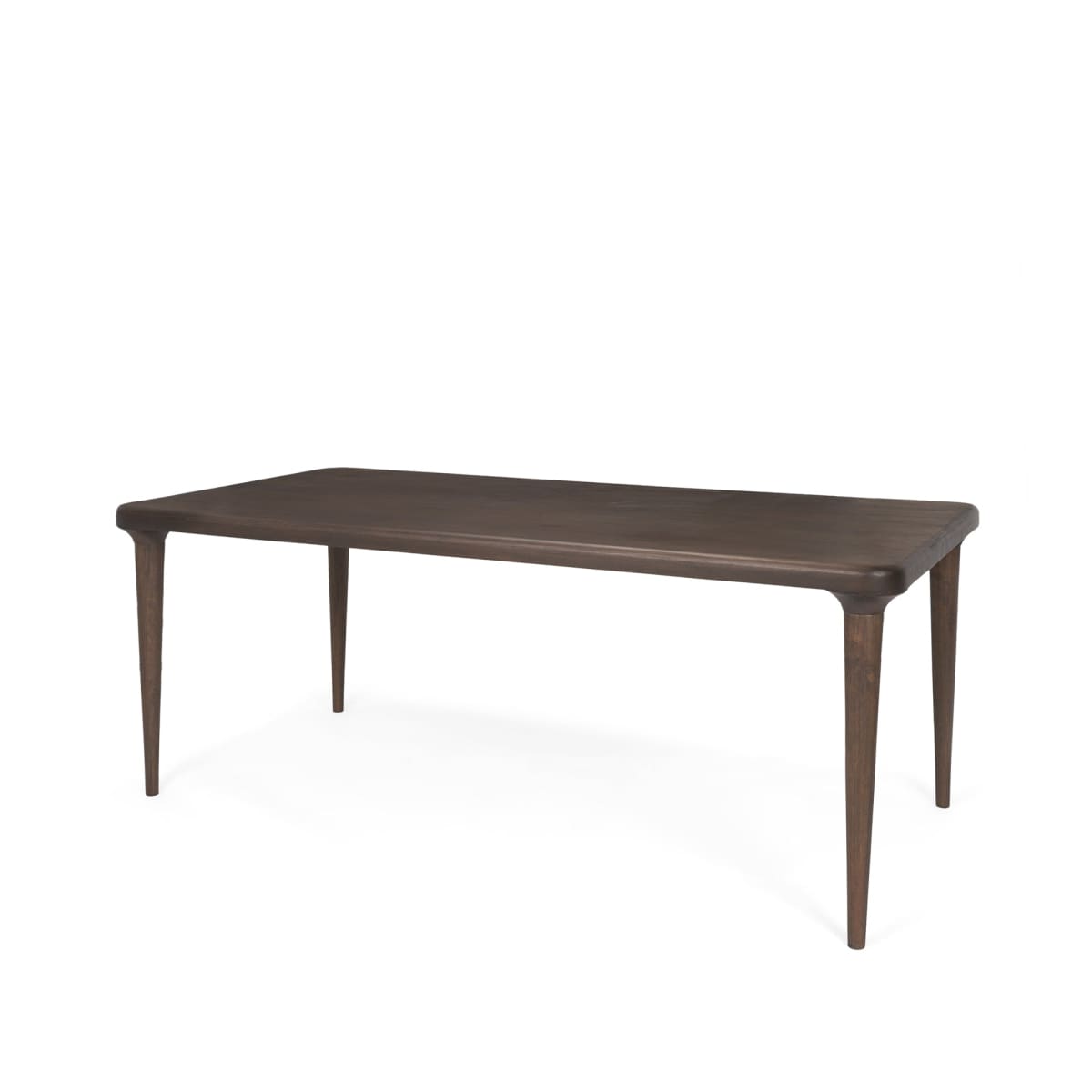 Suvan Dining Table Medium-Dark Brown Wood | 72’’ - dining-table