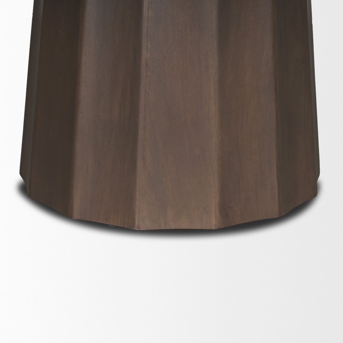 Swanson Round Dining Table Dark Brown Wood | Black Metal - dining-table