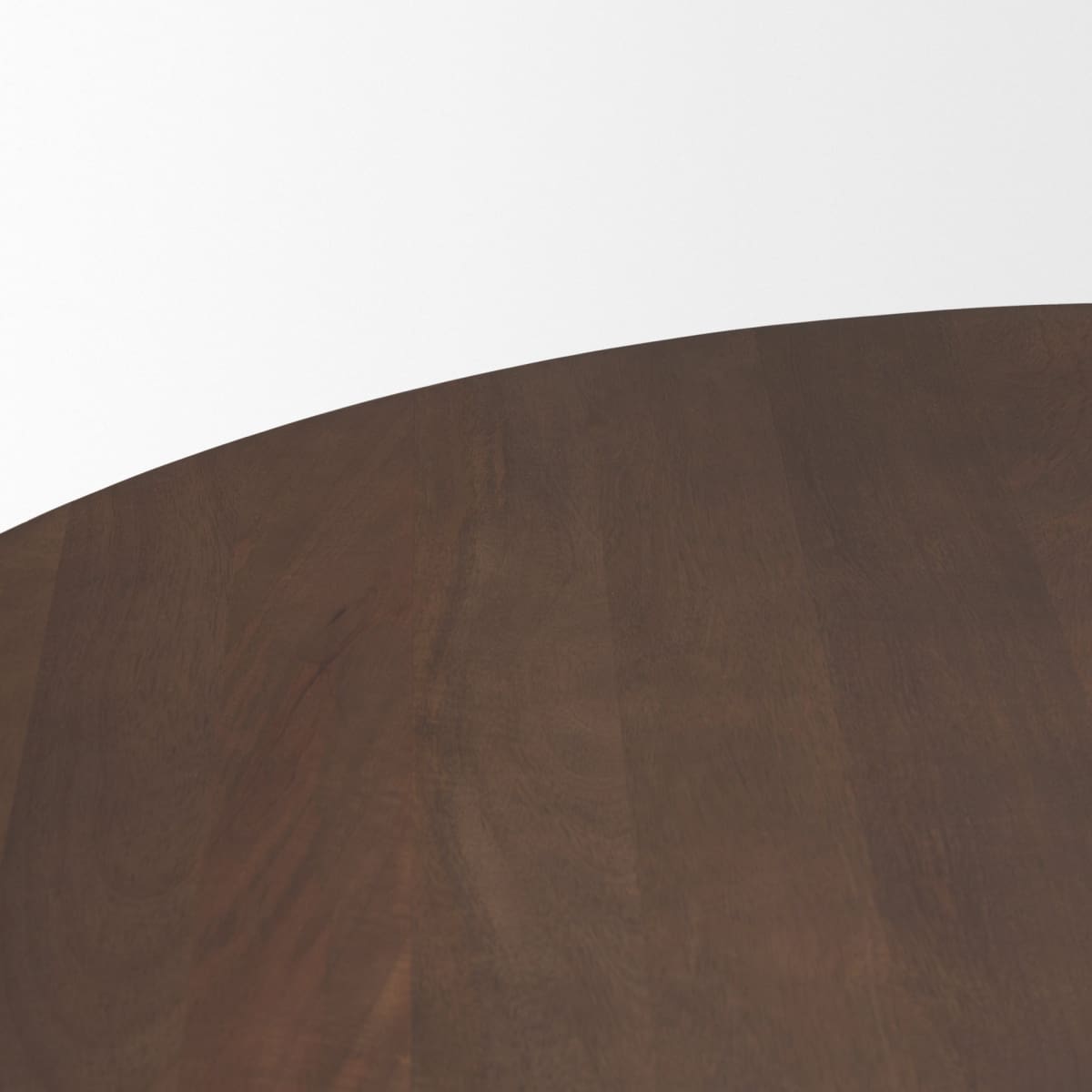 Swanson Round Dining Table Dark Brown Wood | Black Metal - dining-table