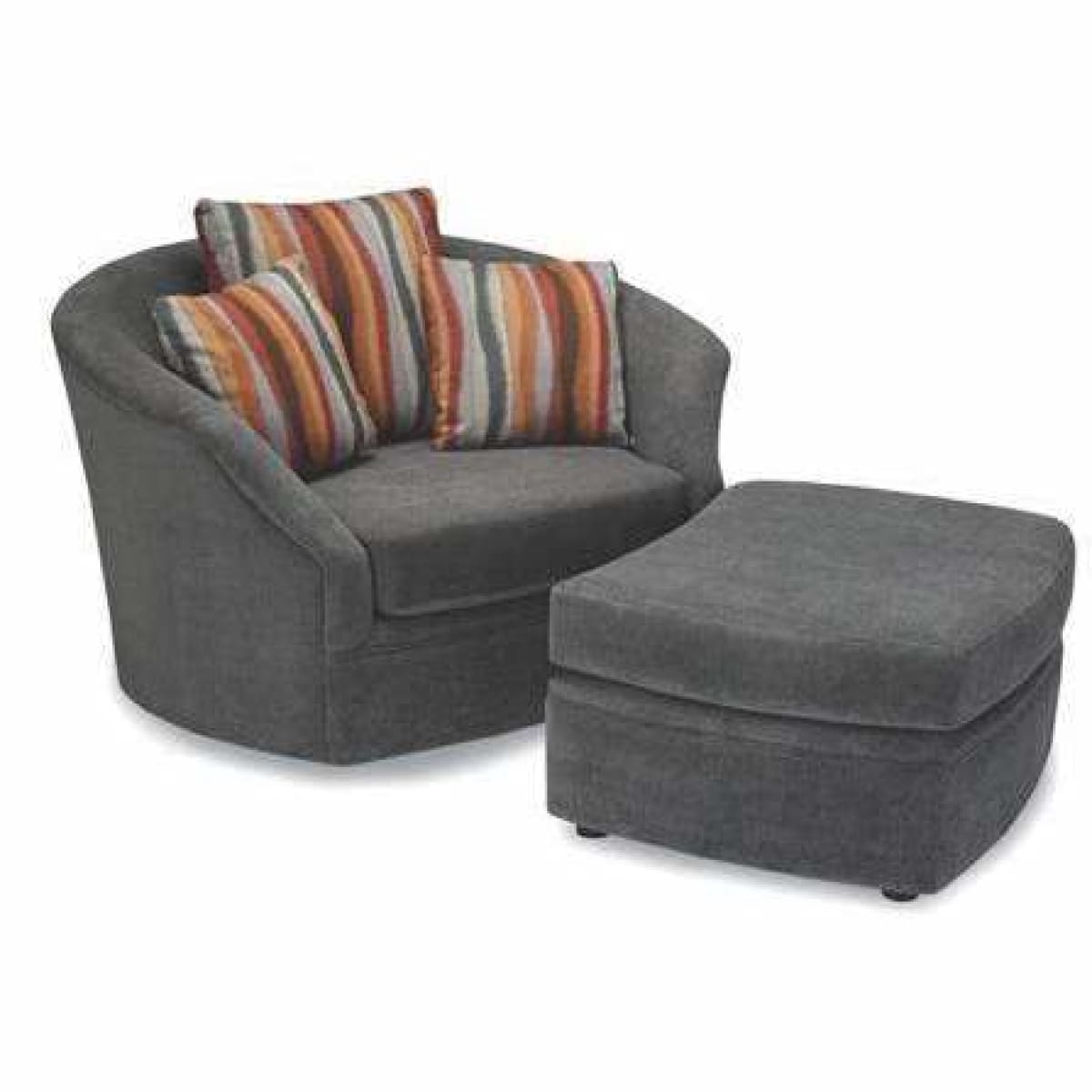 Swirl Accent Chair And Ottoman - accent chairs