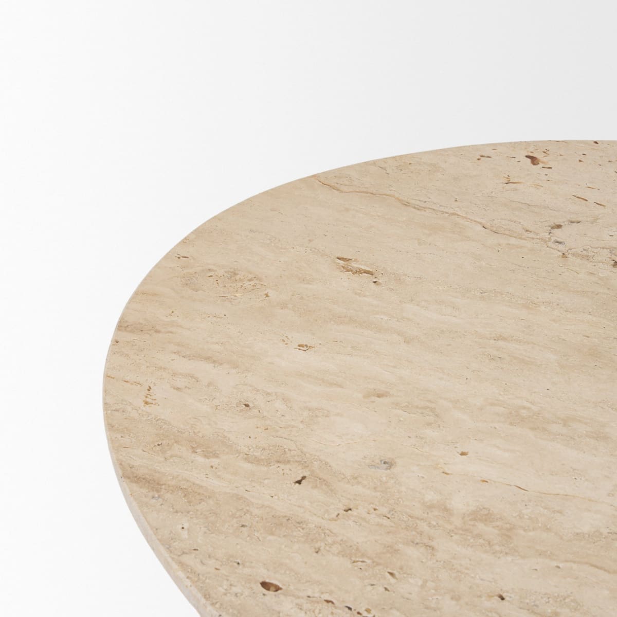 Syona Coffee Table Travertine | Medium Brown Wood | Oval - coffee-tables