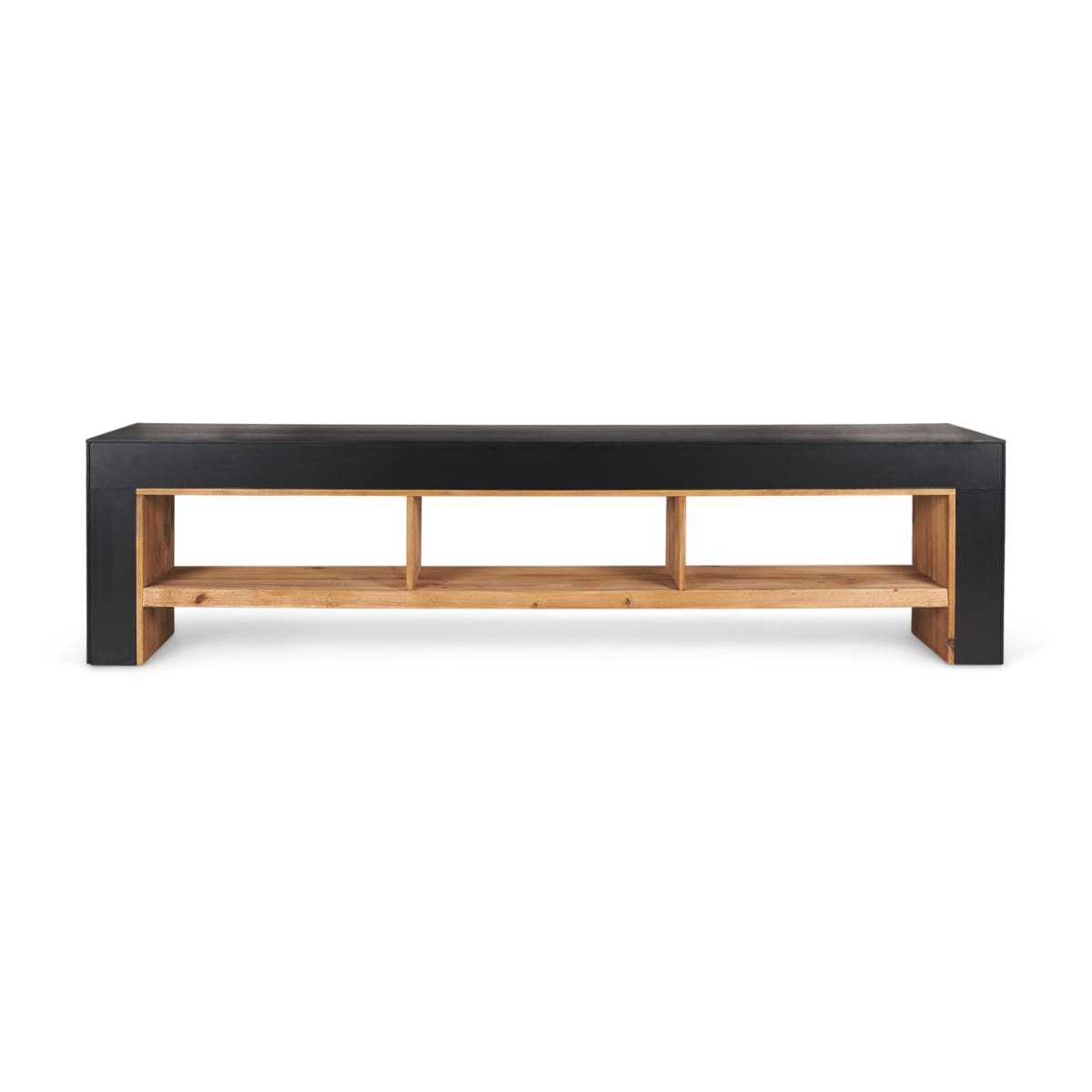 Tabor Media Console Recycled Pine | Black Oak - media-console