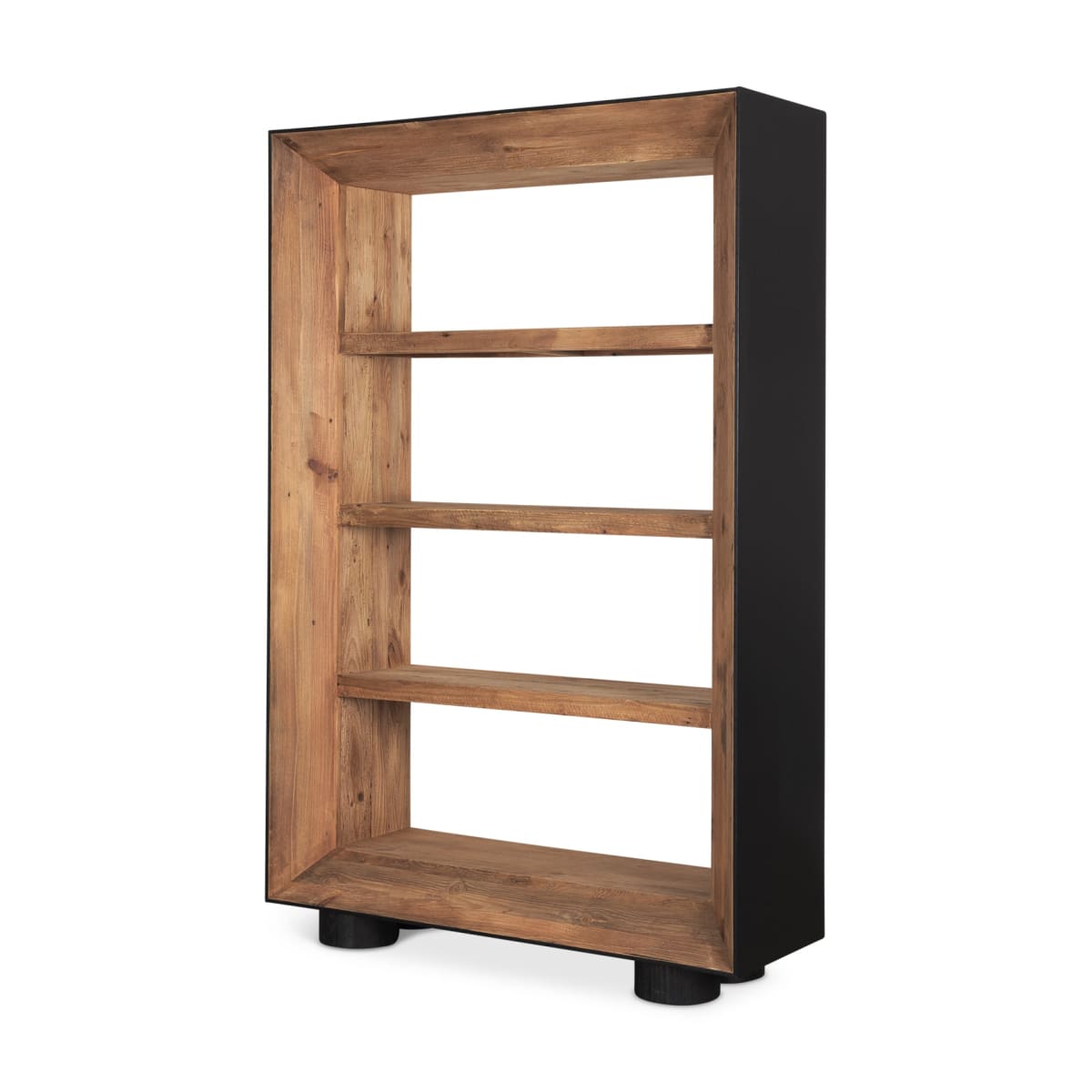 Tabor Shelving Unit Recycled Pine | Black Oak - shelving