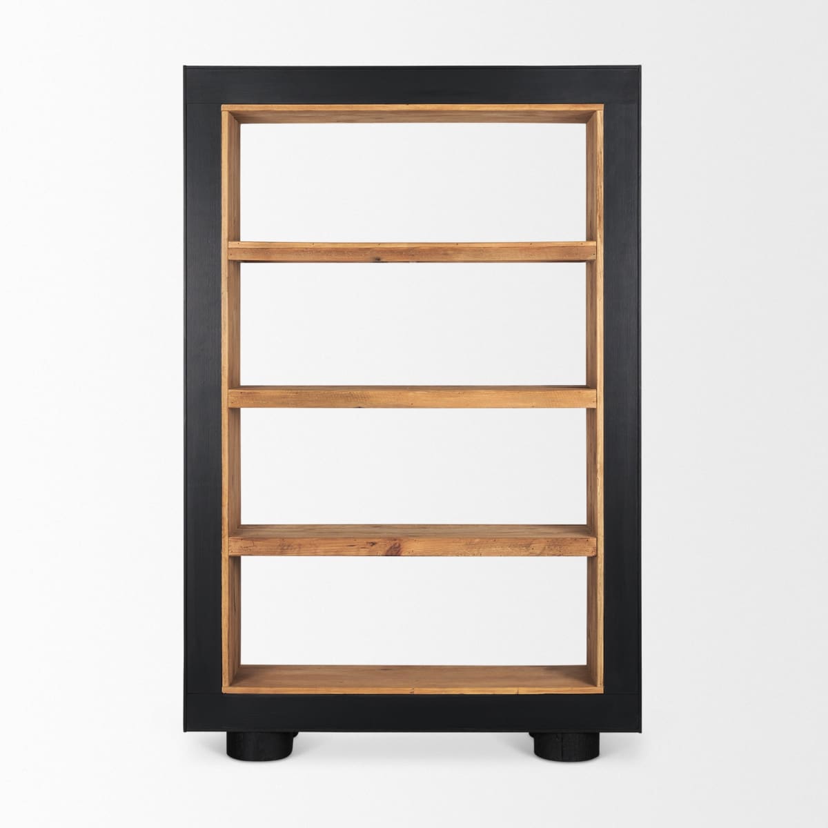 Tabor Shelving Unit Recycled Pine | Black Oak - shelving