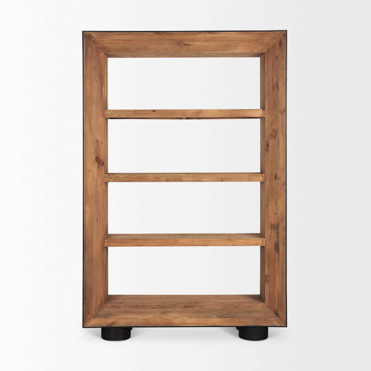 Tabor Shelving Unit Recycled Pine | Black Oak - shelving