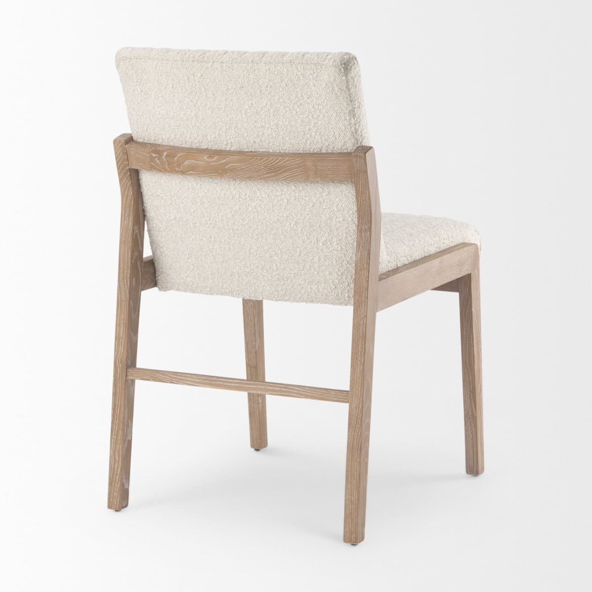 Tahoe Dining Chair Cream Bouclé Fabric | Light Brown Wood | Armless - dining-chairs