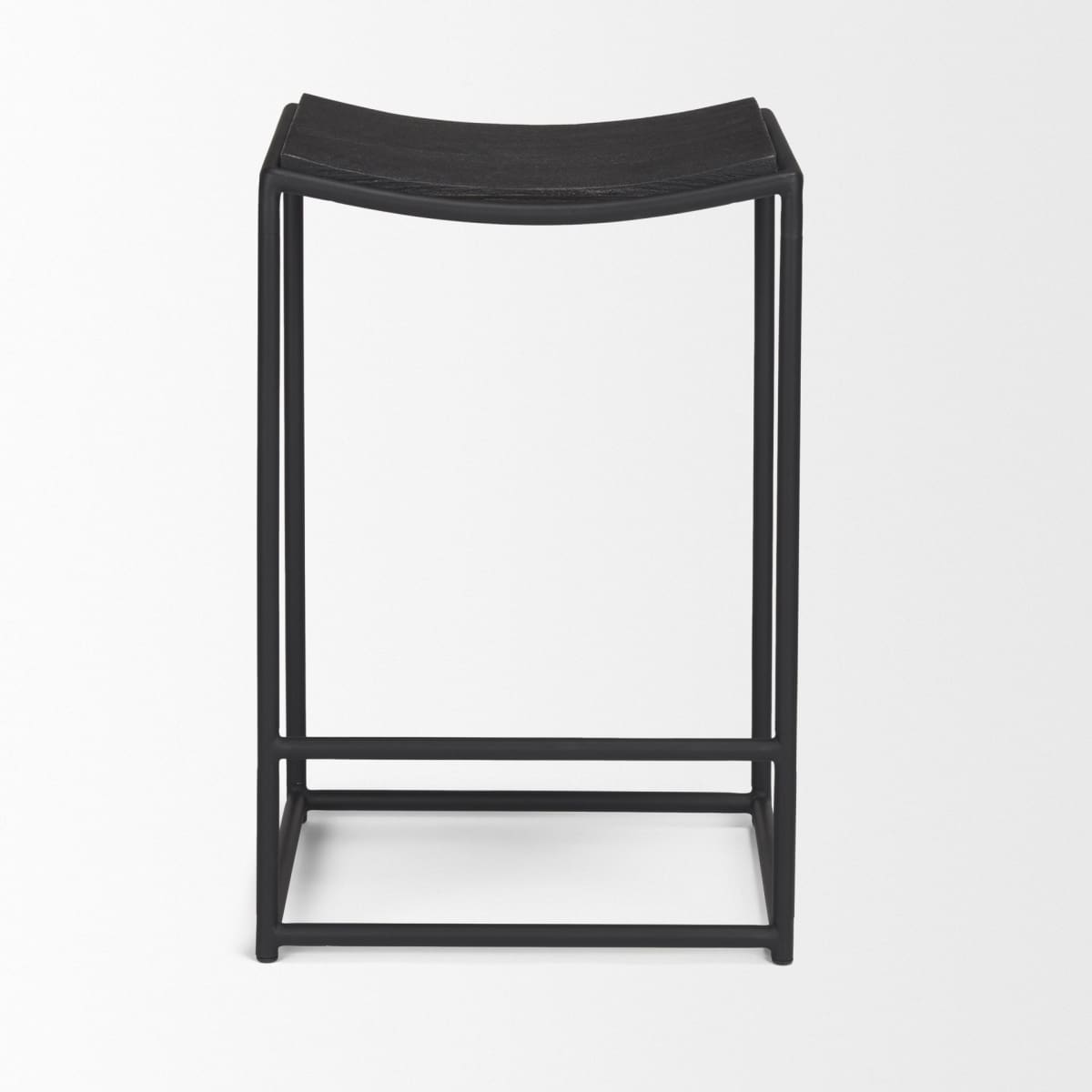 Taniel Bar Counter Stool Black Wood | Black Metal - bar-stools