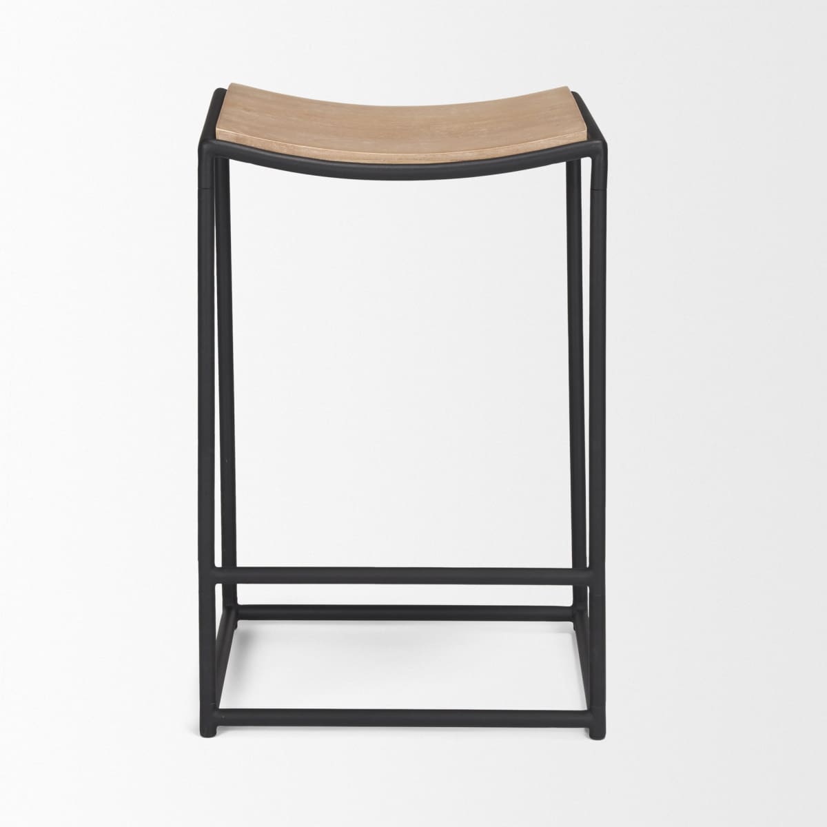 Taniel Bar Counter Stool Light Brown Metal | Black Metal - bar-stools