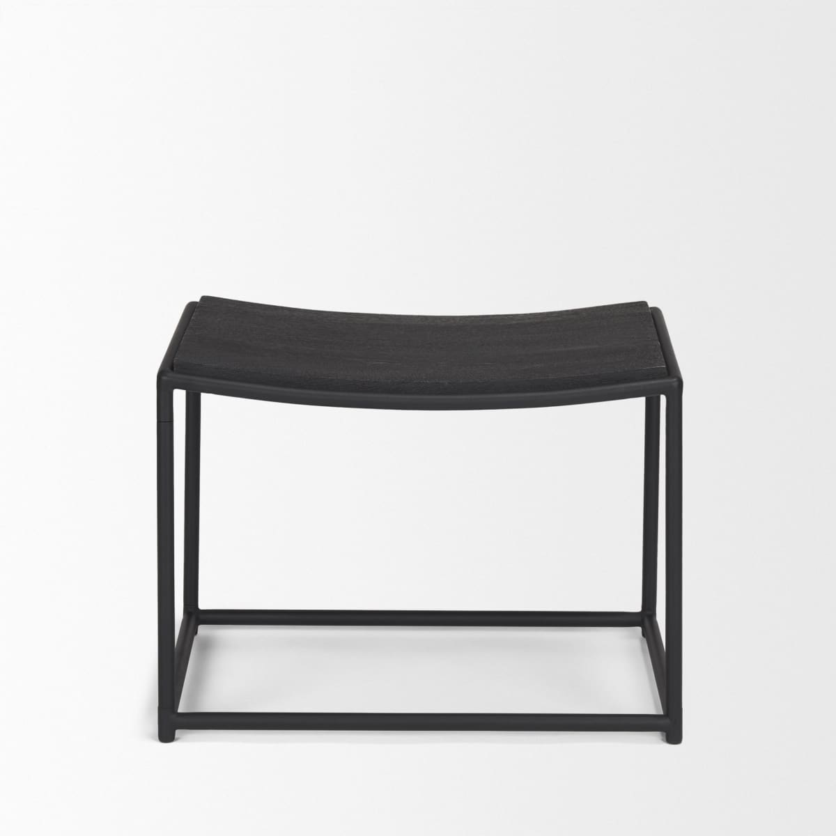 Taniel Stool Black Wood | Black Metal - ottoman-and-poufs