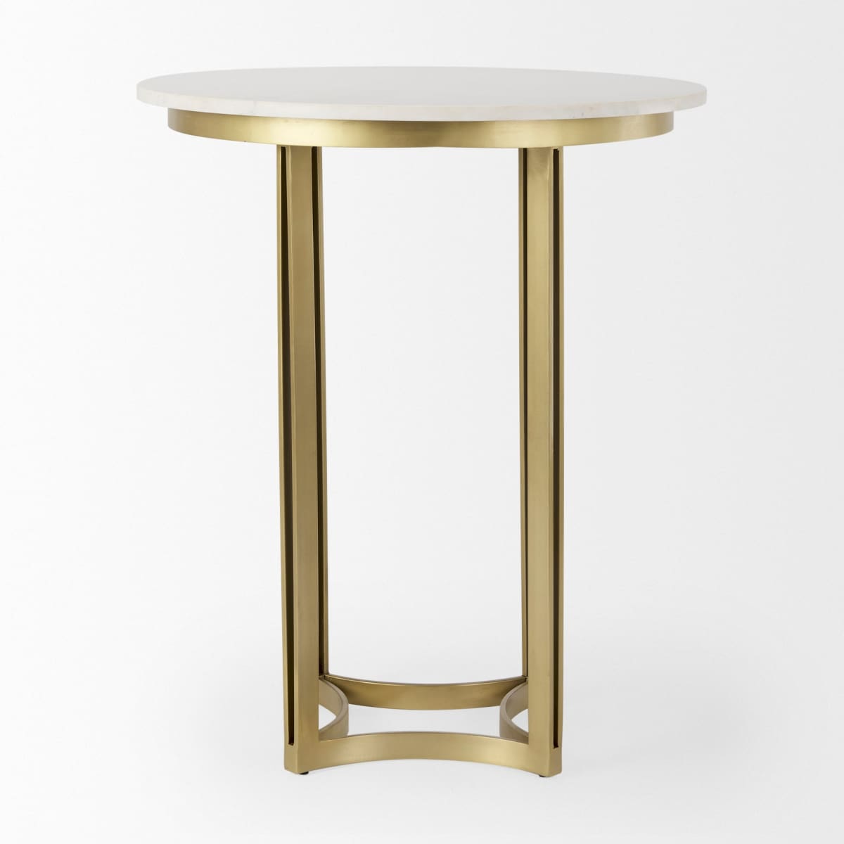 Tanner Bistro Table Whte Marble | Matte Gold - dining-table