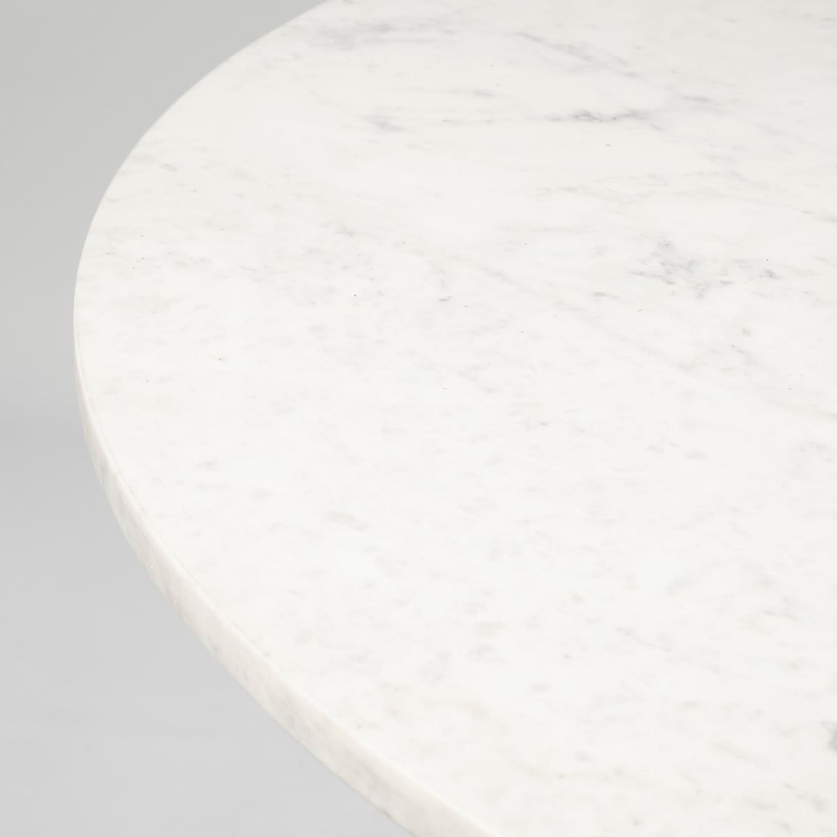 Tanner Dining Table White Marble | Black Metal | Round - dining-table