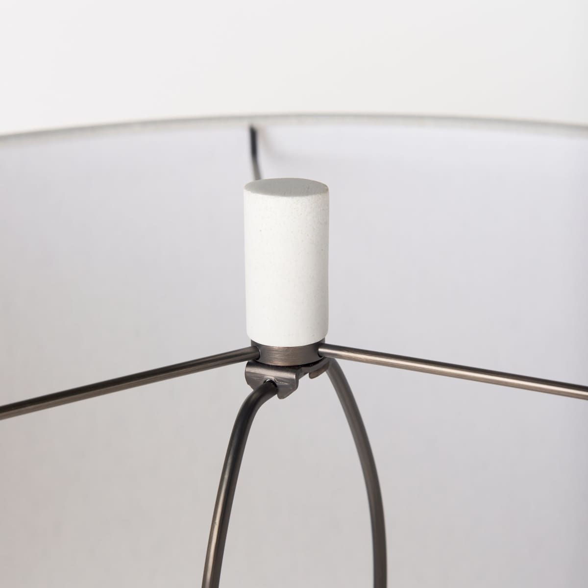 Tao Table Lamp White Base | Beige Shade - table-lamps