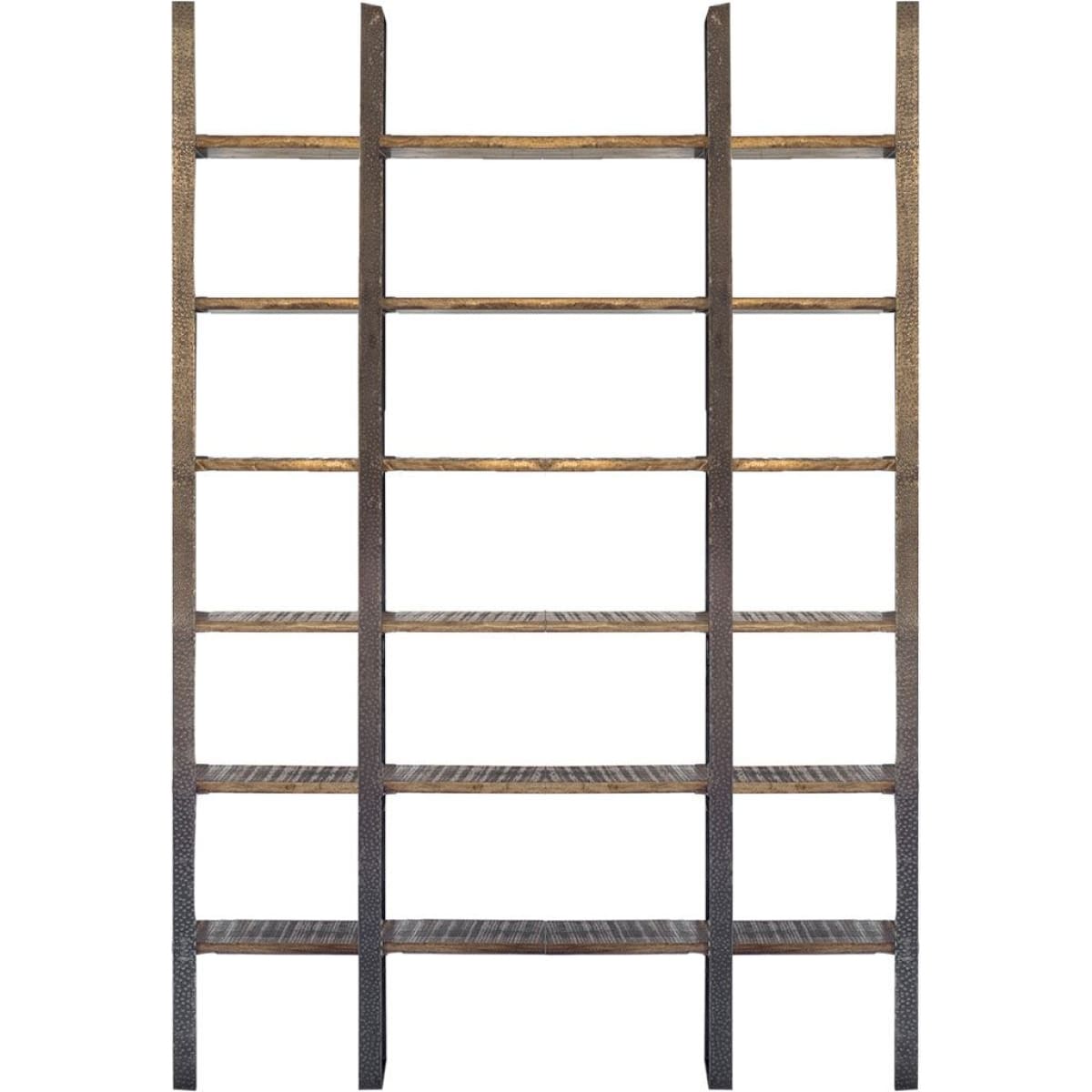 Taunton Shelving Unit Brown Wood | Black Metal - shelving