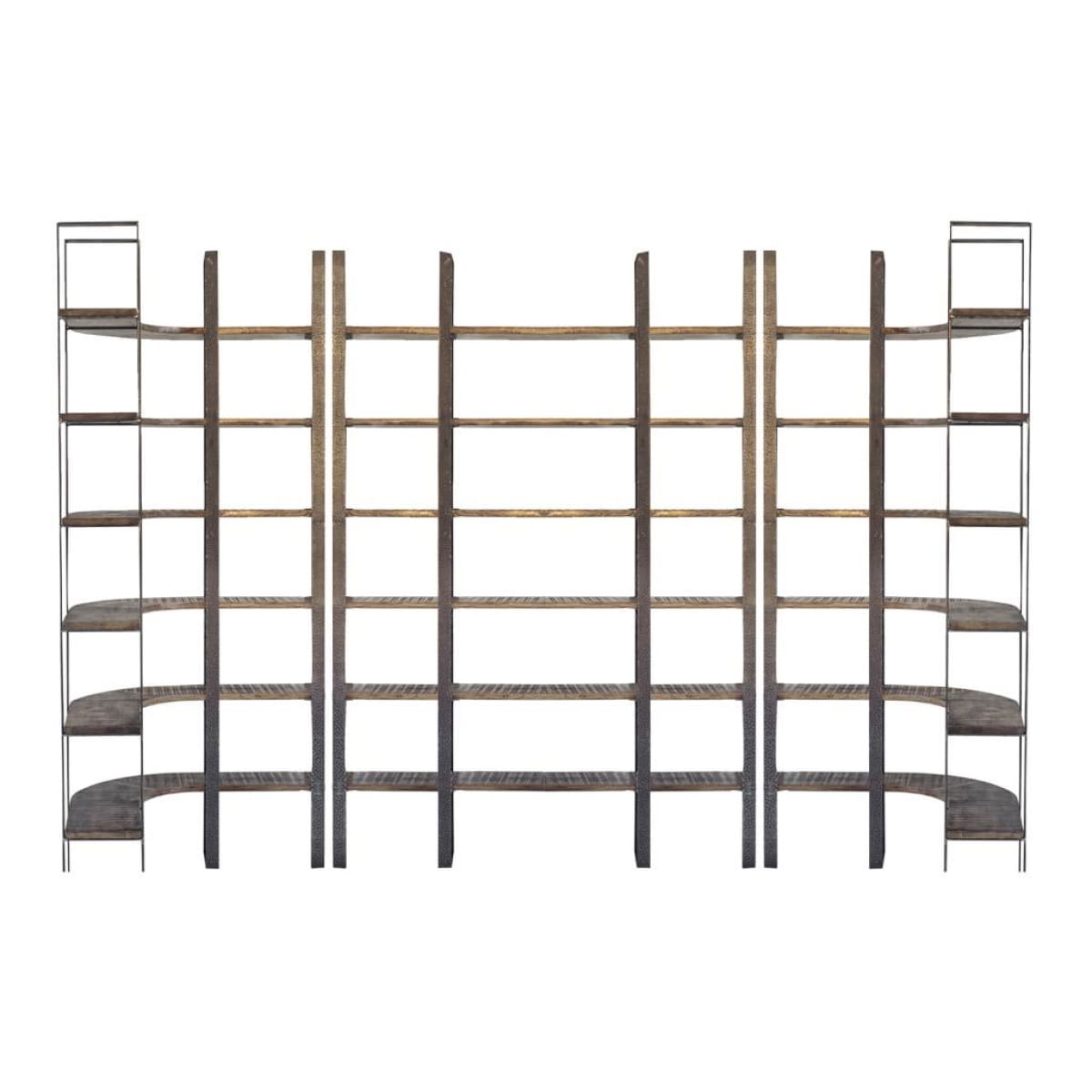 Taunton Shelving Unit Brown Wood | Black Metal - shelving