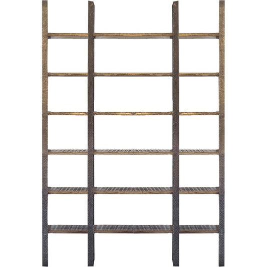 Taunton Shelving Unit Brown Wood | Black Metal - shelving