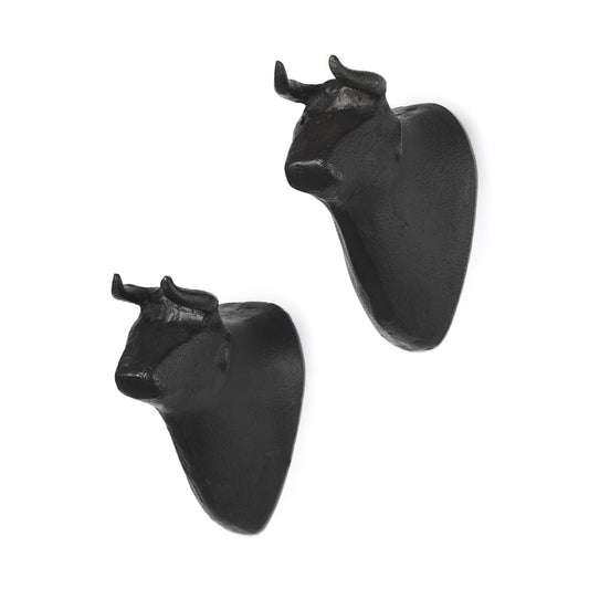 Tauro Wall Decor Black Cast Aliminum | Bull - alternative-wall-decor