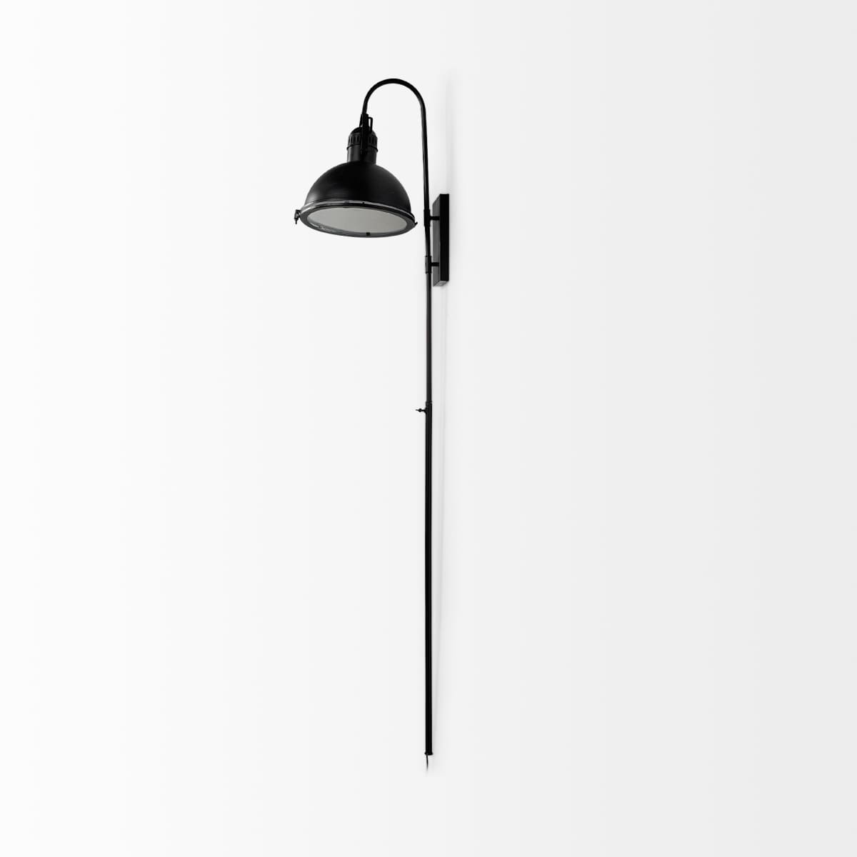 Tazb Wall Sconce Black Metal - wall-fixtures