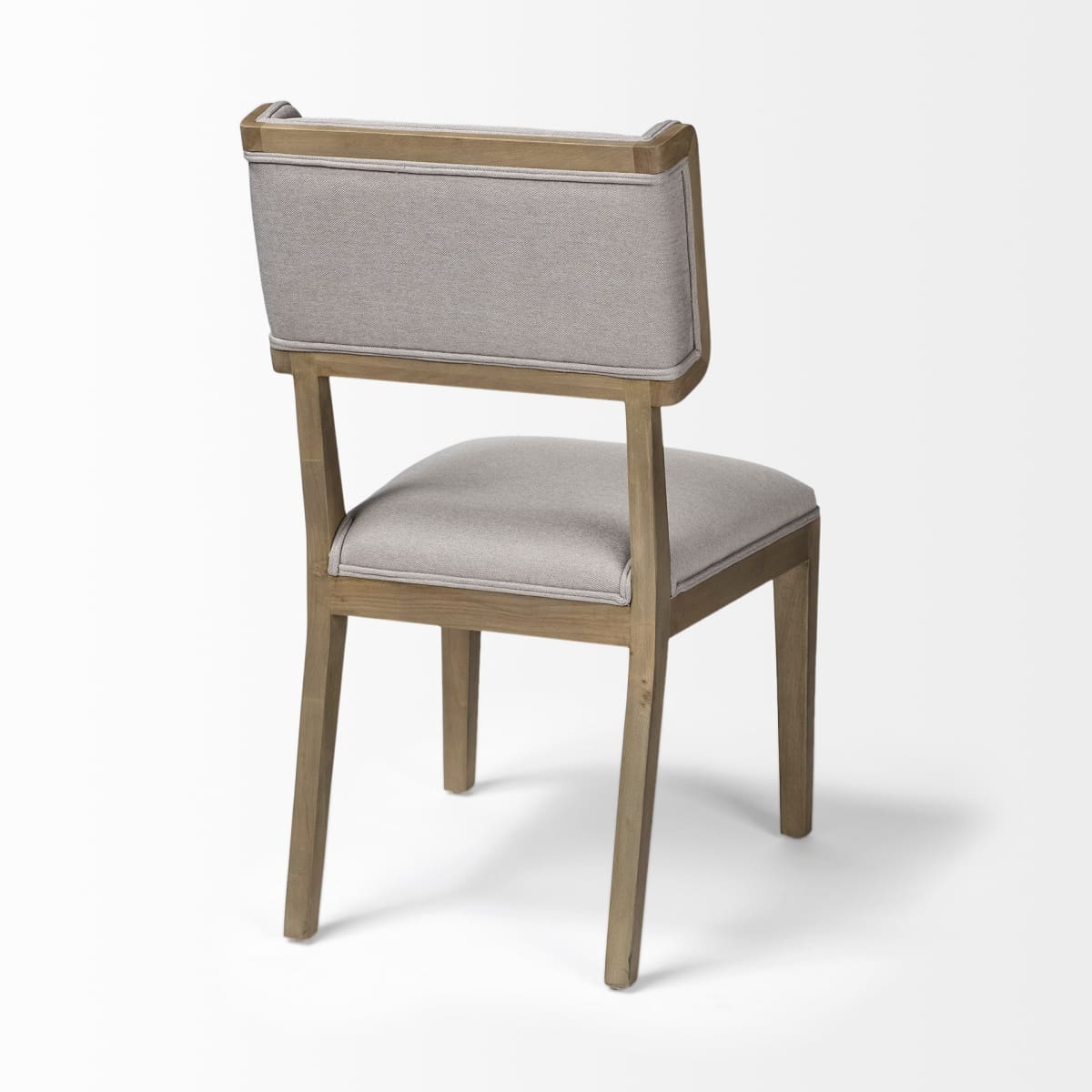 Tenton Dining Chair Gray Fabric | Brown Wood - dining-chairs