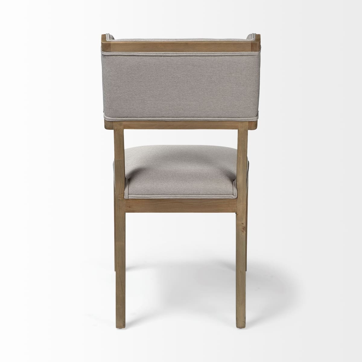 Tenton Dining Chair Gray Fabric | Brown Wood - dining-chairs