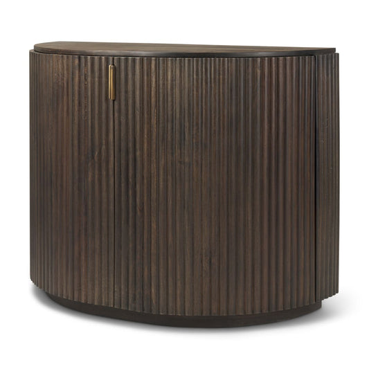 Terra Accent Cabinet Dark Brown Wood | Fluted - acc-chest-cabinets