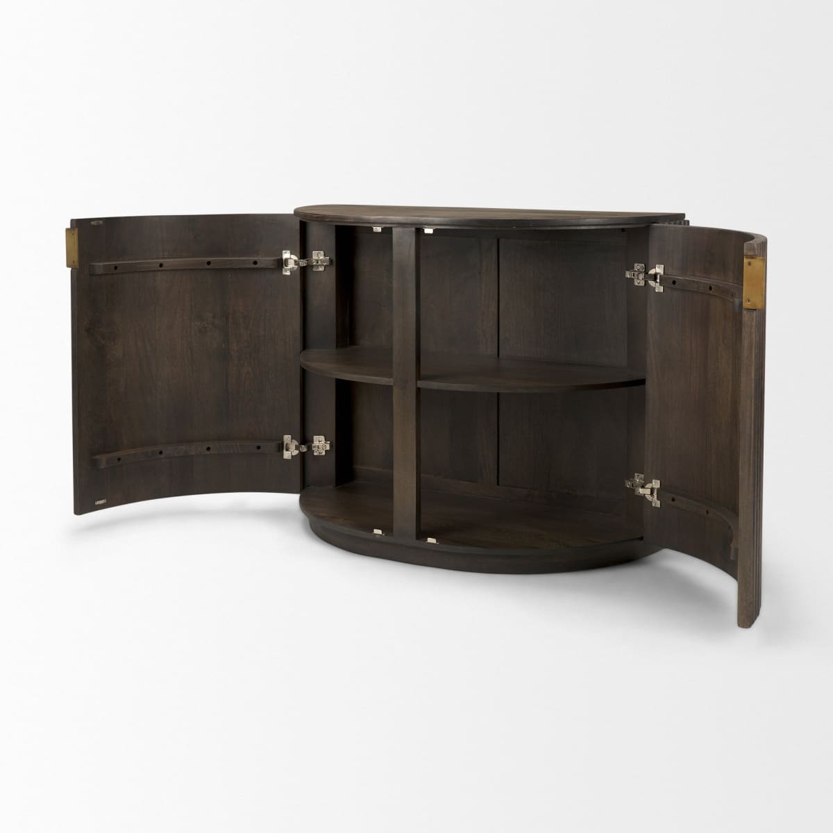 Terra Accent Cabinet Dark Brown Wood | Fluted - acc-chest-cabinets