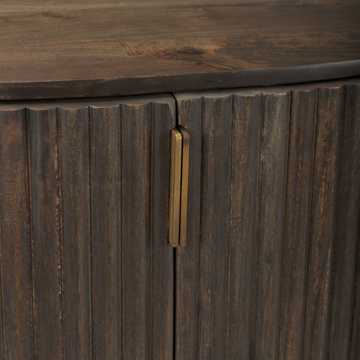 Terra Accent Cabinet Dark Brown Wood | Fluted - acc-chest-cabinets