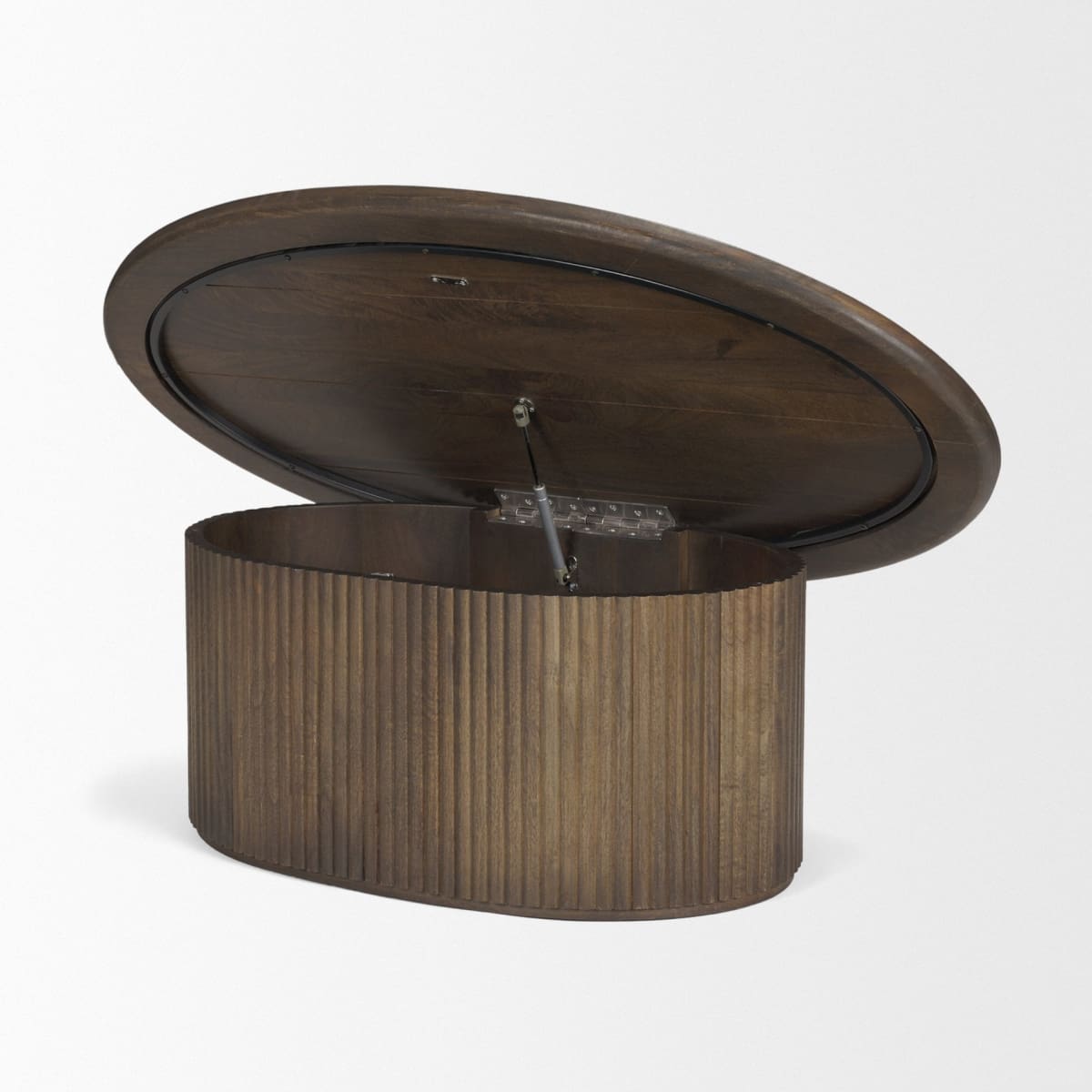 Terra Oval Coffee Table Dark Brown Wood - coffee-tables