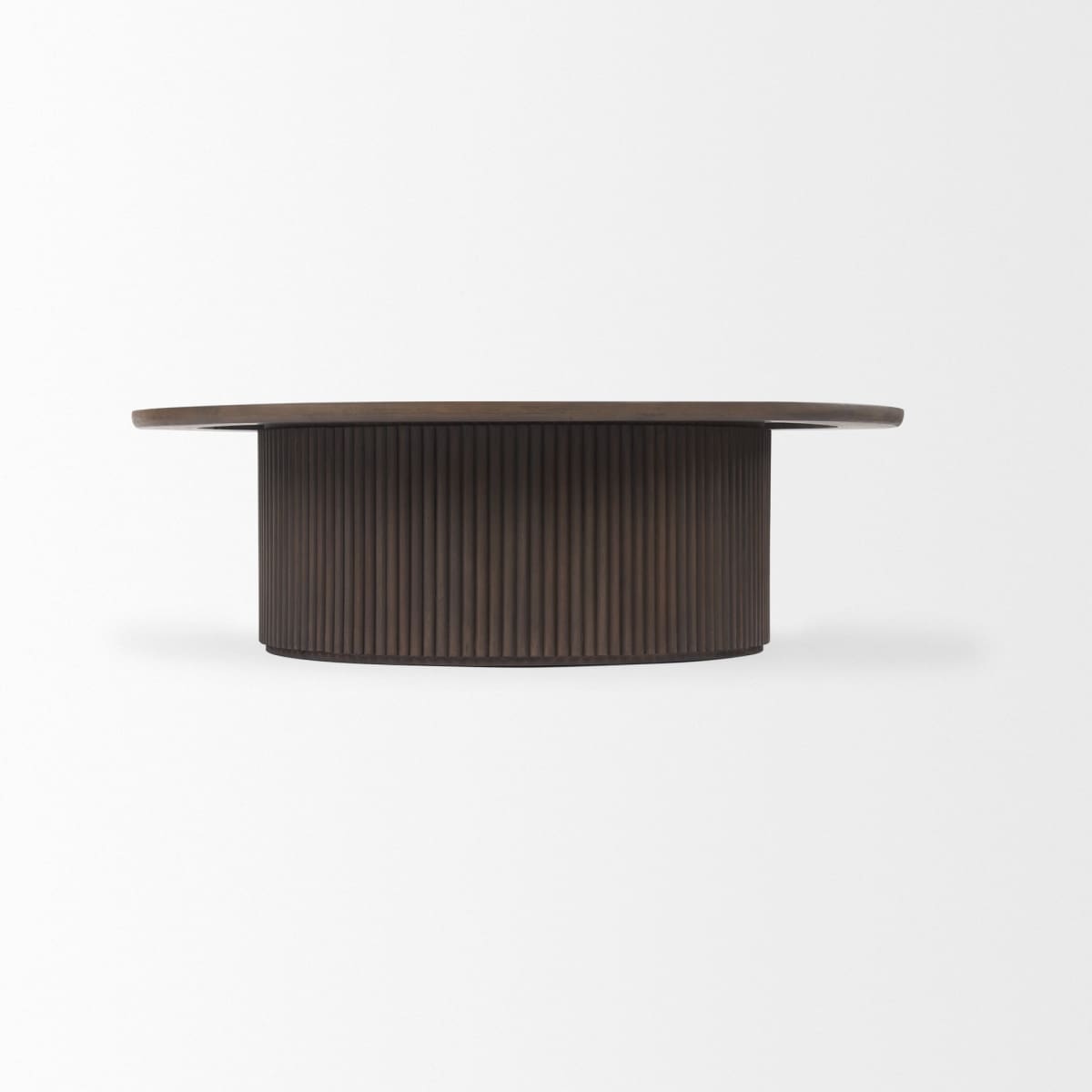 Terra Round Coffee Table Dark Brown Wood - coffee-tables