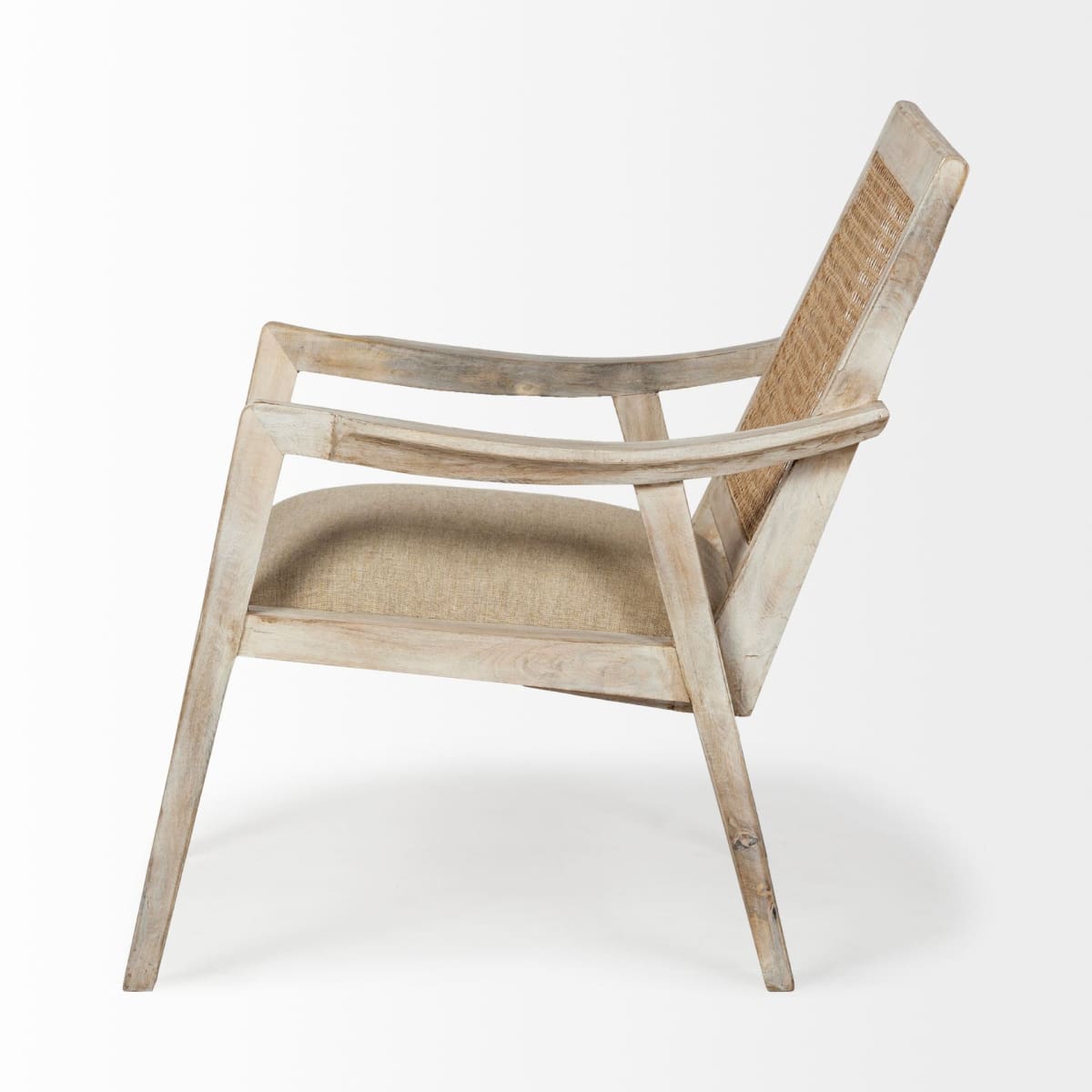 Teryn Accent Chair Cream Linen | Natural Wood - accent-chairs