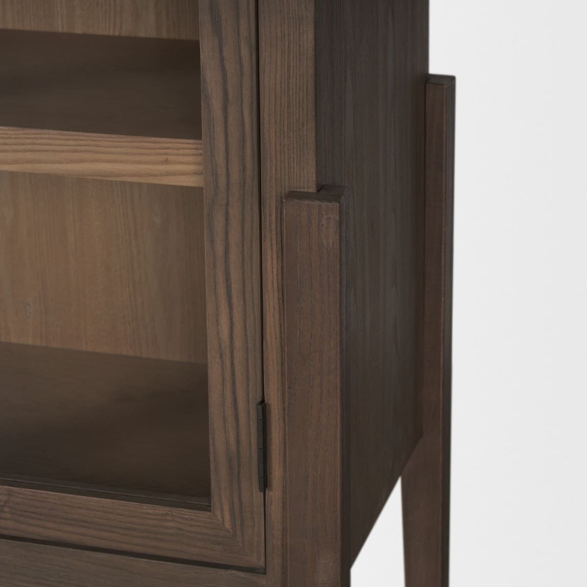 Teva Curio Cabinet Two Toned Wood | Clear Glass - cabinets