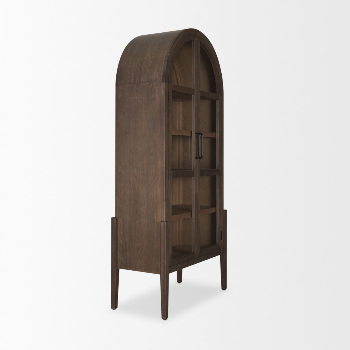 Teva Curio Cabinet Two Toned Wood | Clear Glass - cabinets