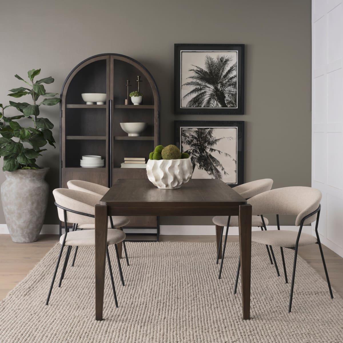 Teva Dining Table Dark Brown Wood - dining-table