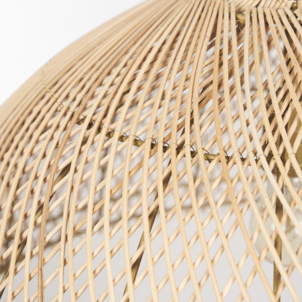 Thad Pendant Rattan Shade | Gold Metal - pendant-light