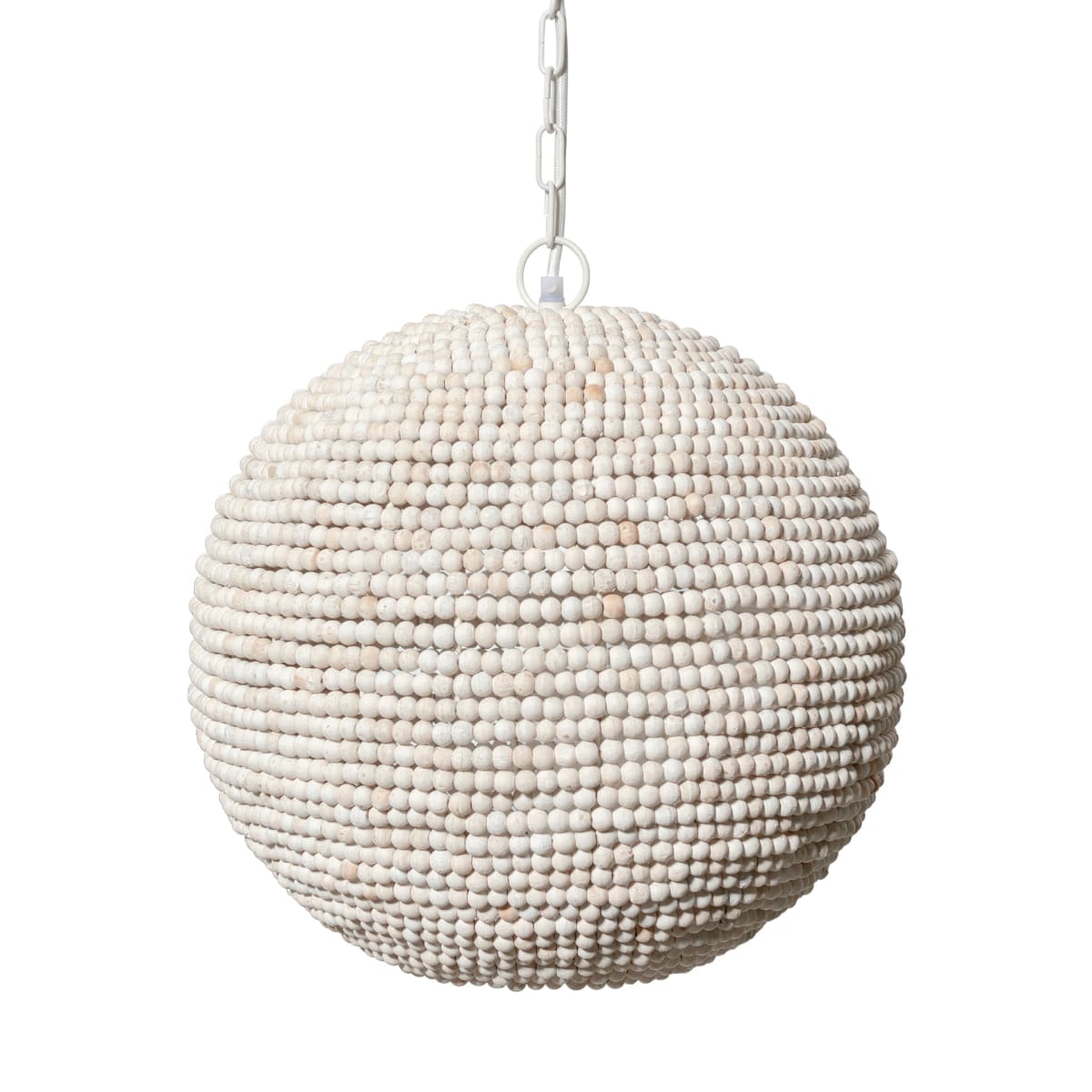 Theta Pendant Light White-Washed Wood - pendant-light