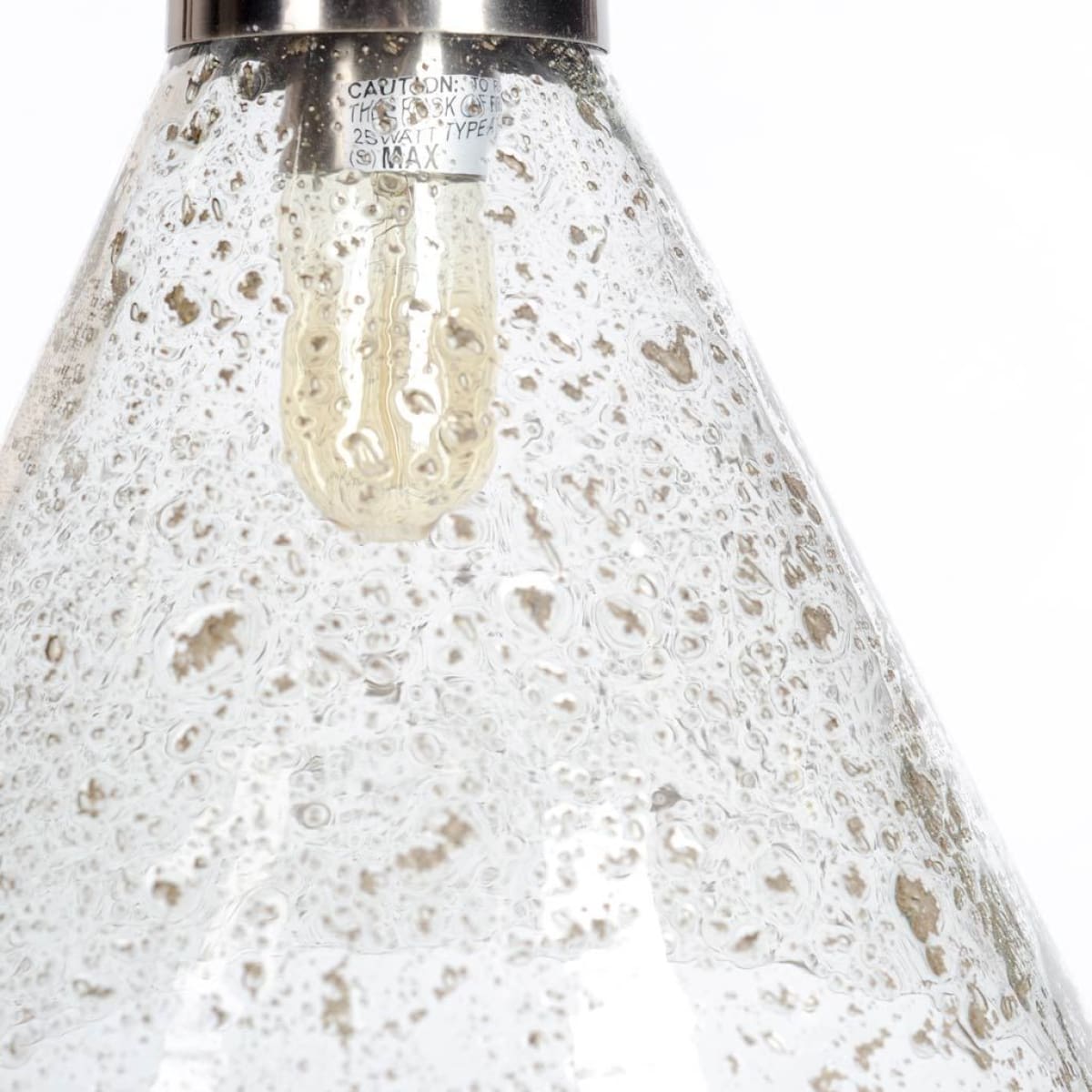 Thurlow Pendant Light Seeded Glass | Silver Metal - pendant-light