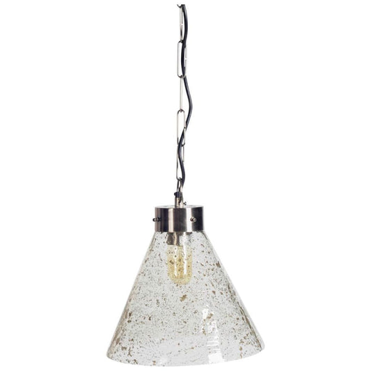 Thurlow Pendant Light Seeded Glass | Silver Metal - pendant-light