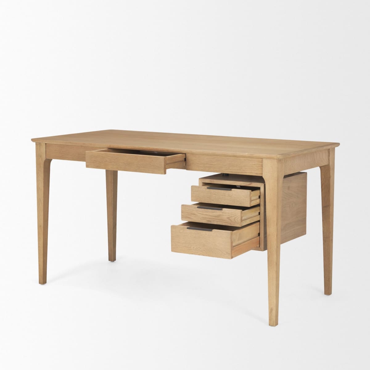 Tino Desk Medium Brown | Wood - office