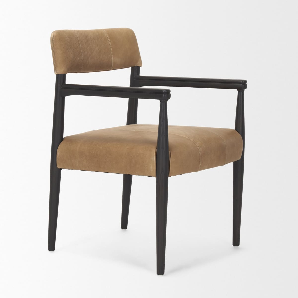 Toni Dining Chair Dark Brown Wood | Leather - dining-chairs