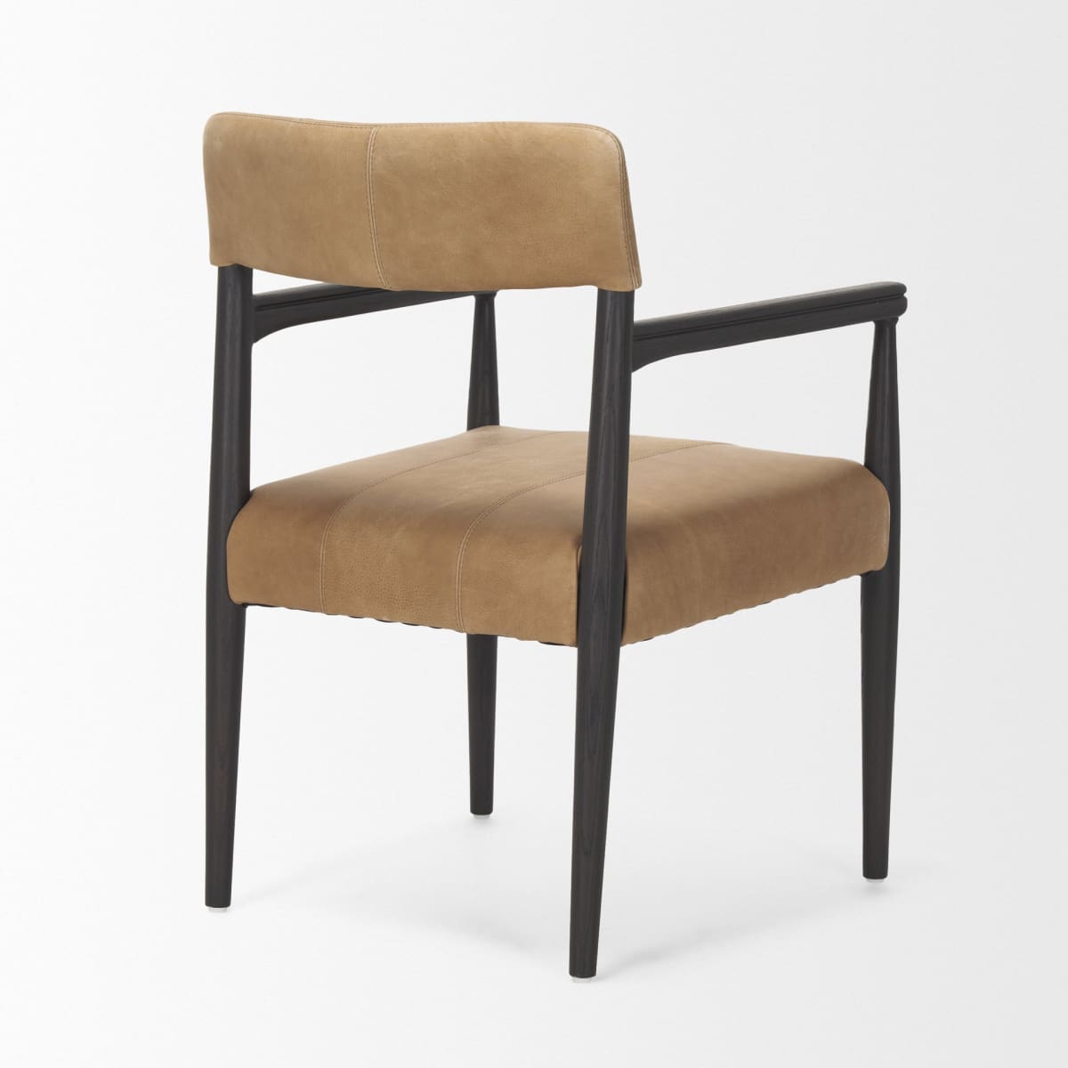 Toni Dining Chair Dark Brown Wood | Leather - dining-chairs