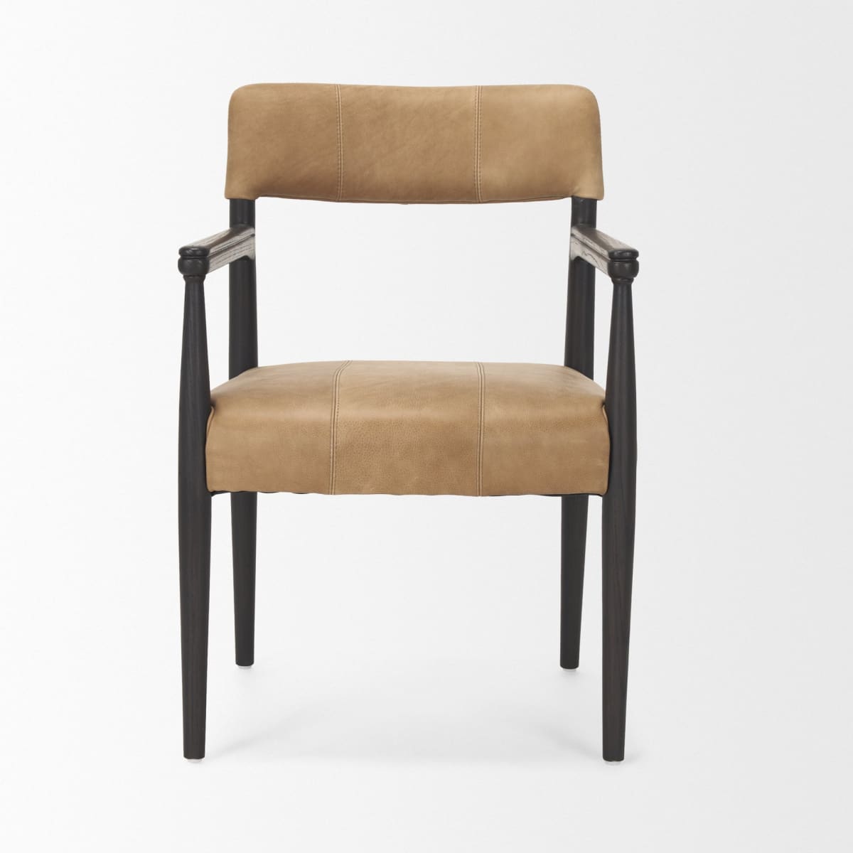 Toni Dining Chair Dark Brown Wood | Leather - dining-chairs