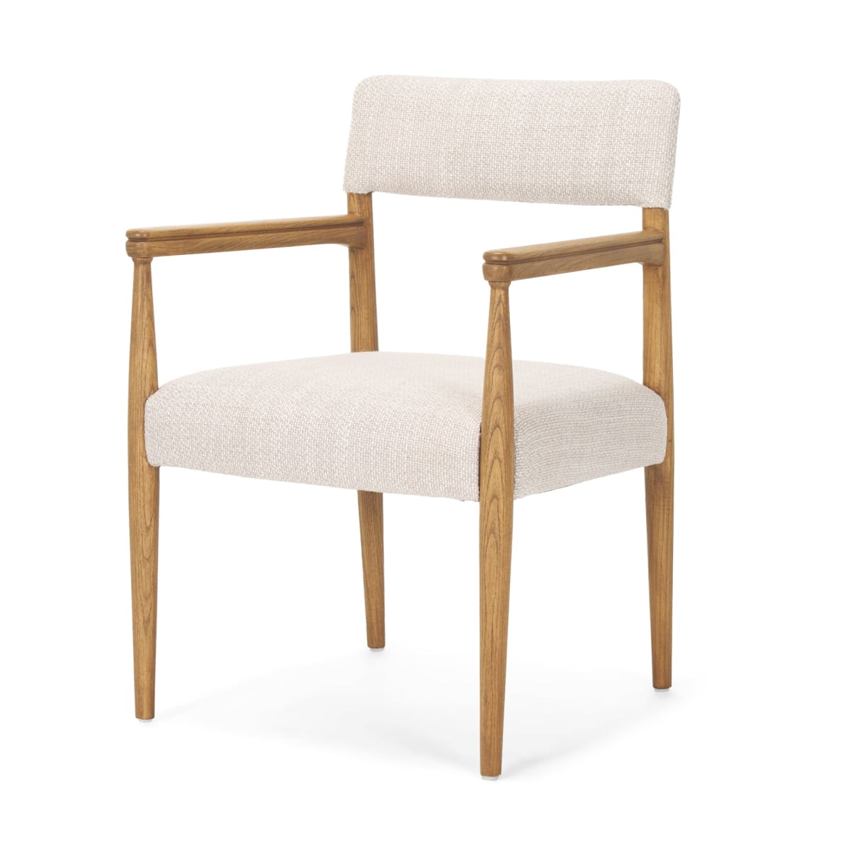 Toni Dining Chair Light Brown Wood | Oatmeal Performance Fabric - dining-chairs