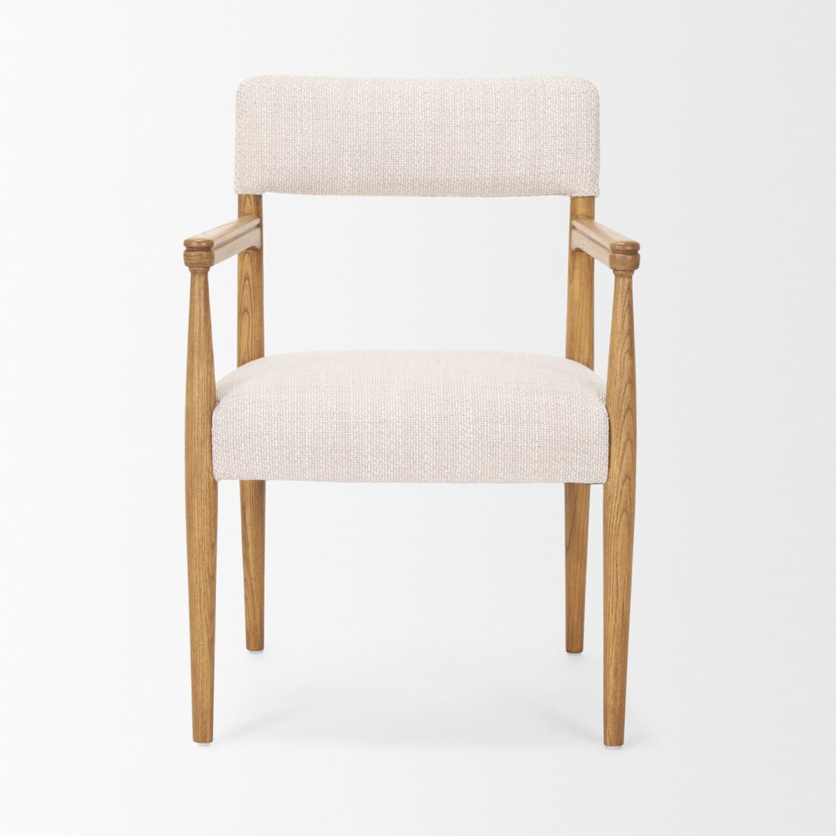 Toni Dining Chair Light Brown Wood | Oatmeal Performance Fabric - dining-chairs