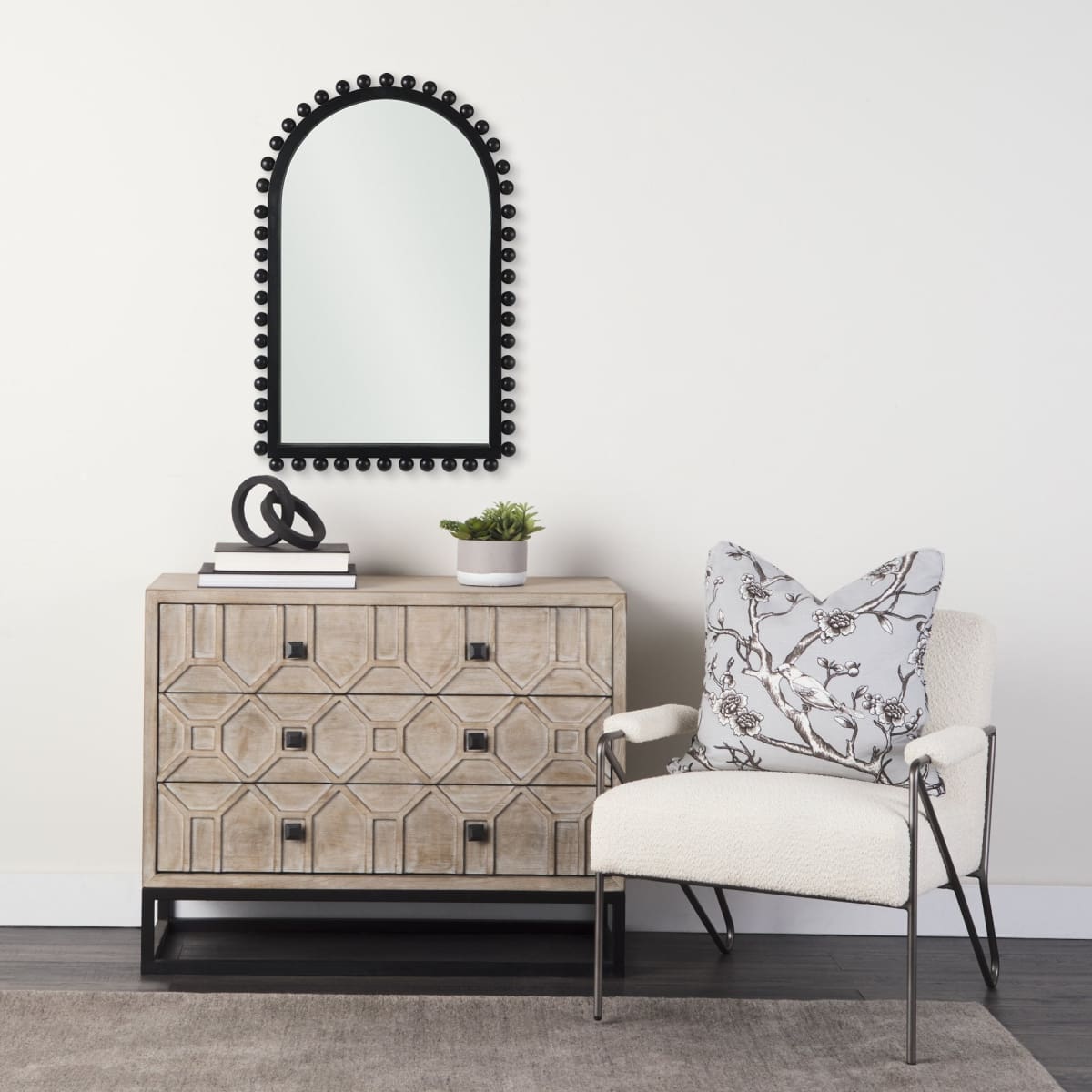 Torquay Wall Mirror Black Wood | Arch - wall-mirrors-grouped