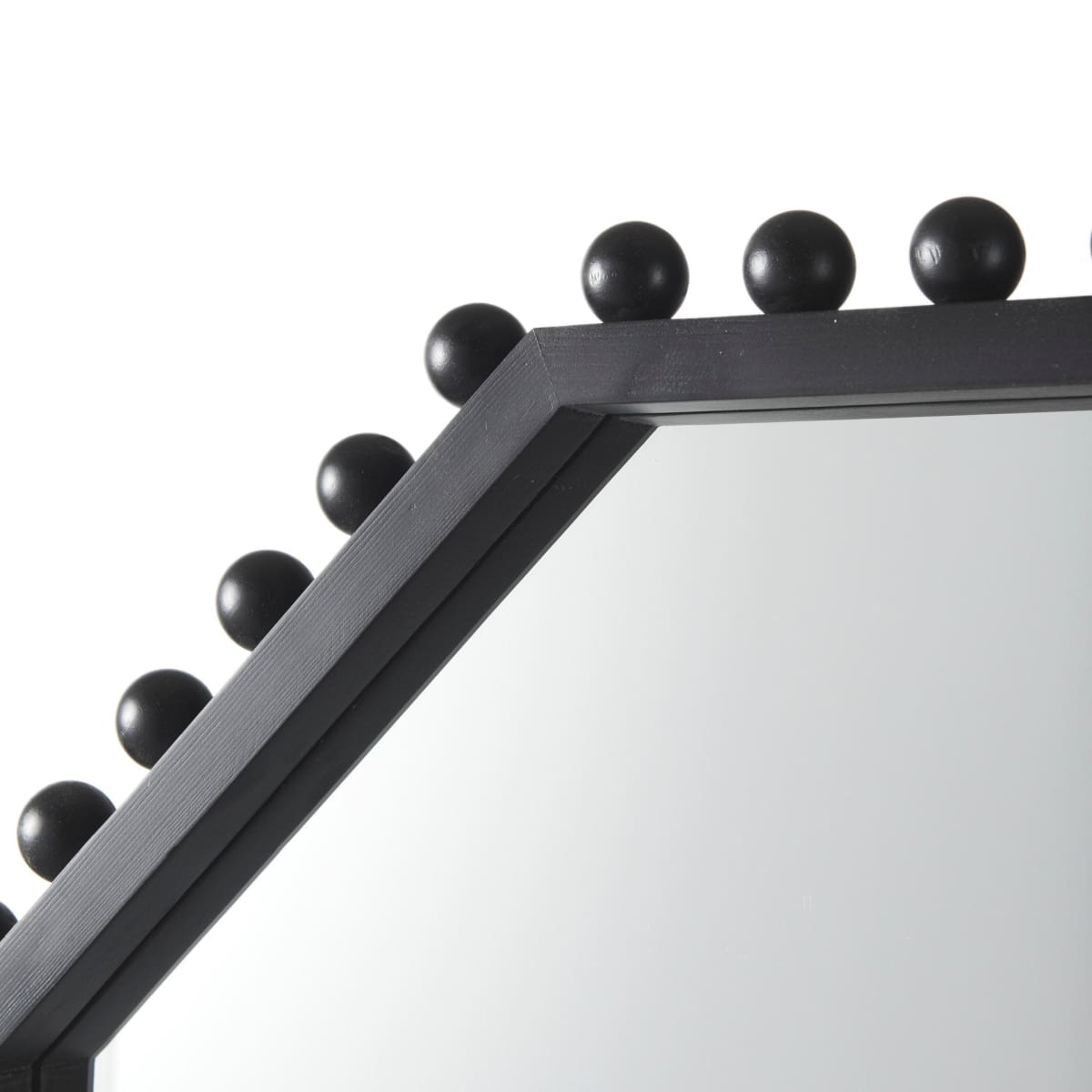 Torquay Wall Mirror Black Wood | Octagon - wall-mirrors-grouped