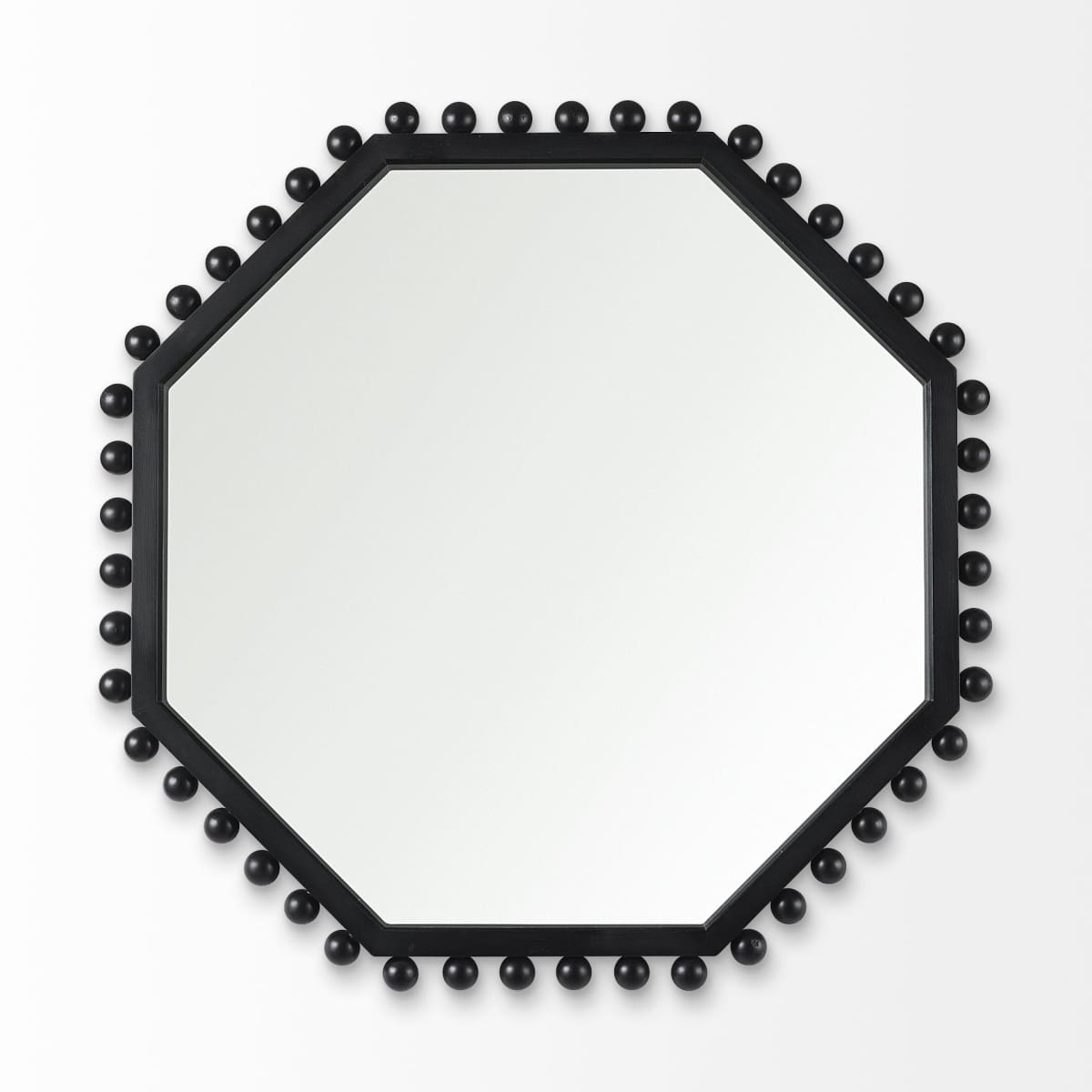 Torquay Wall Mirror Black Wood | Octagon - wall-mirrors-grouped